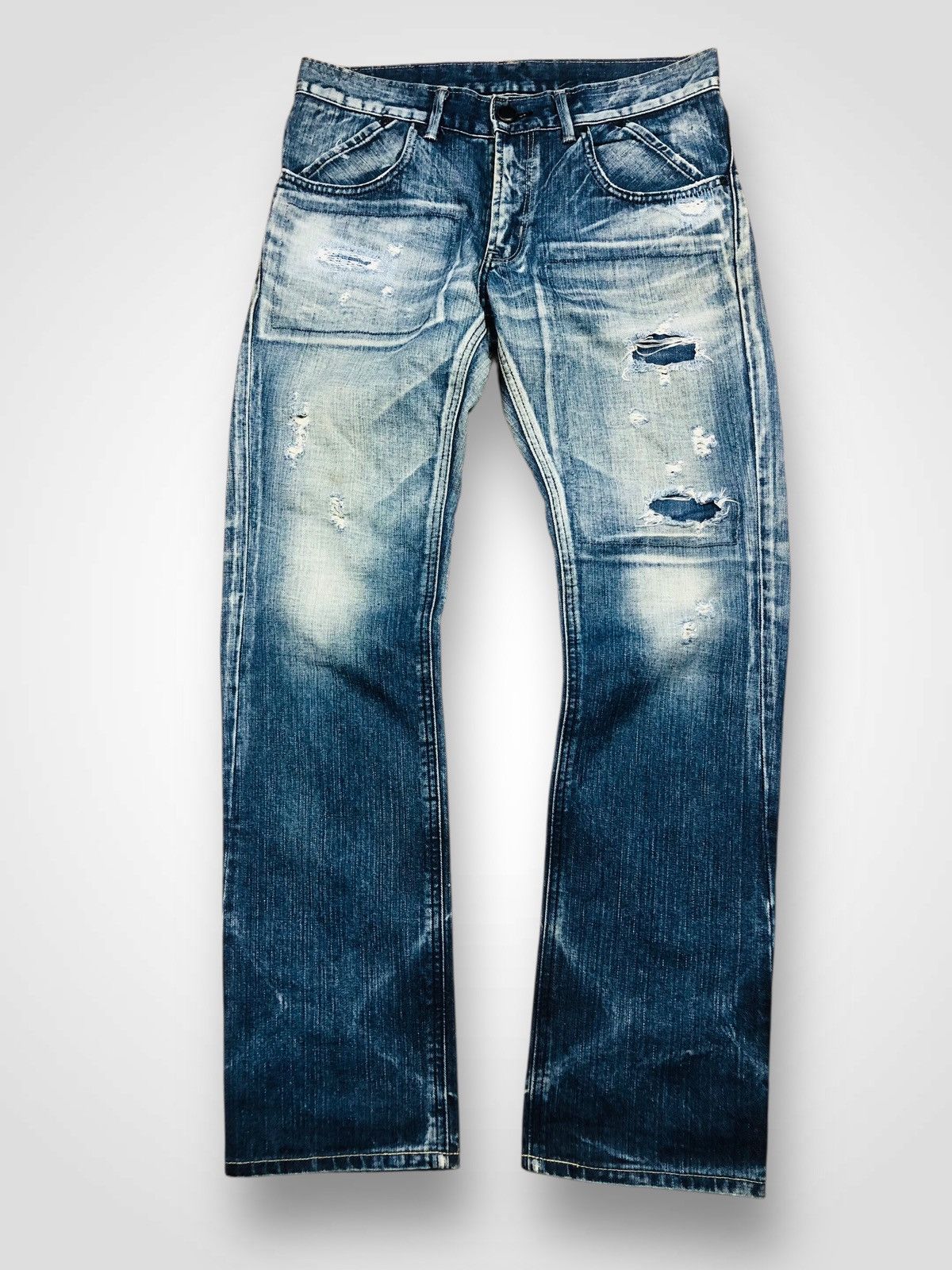 Lee Lee Riders LM3511 Japanese Distressed Jeans (38) Size US 33 - 1 Thumbnail