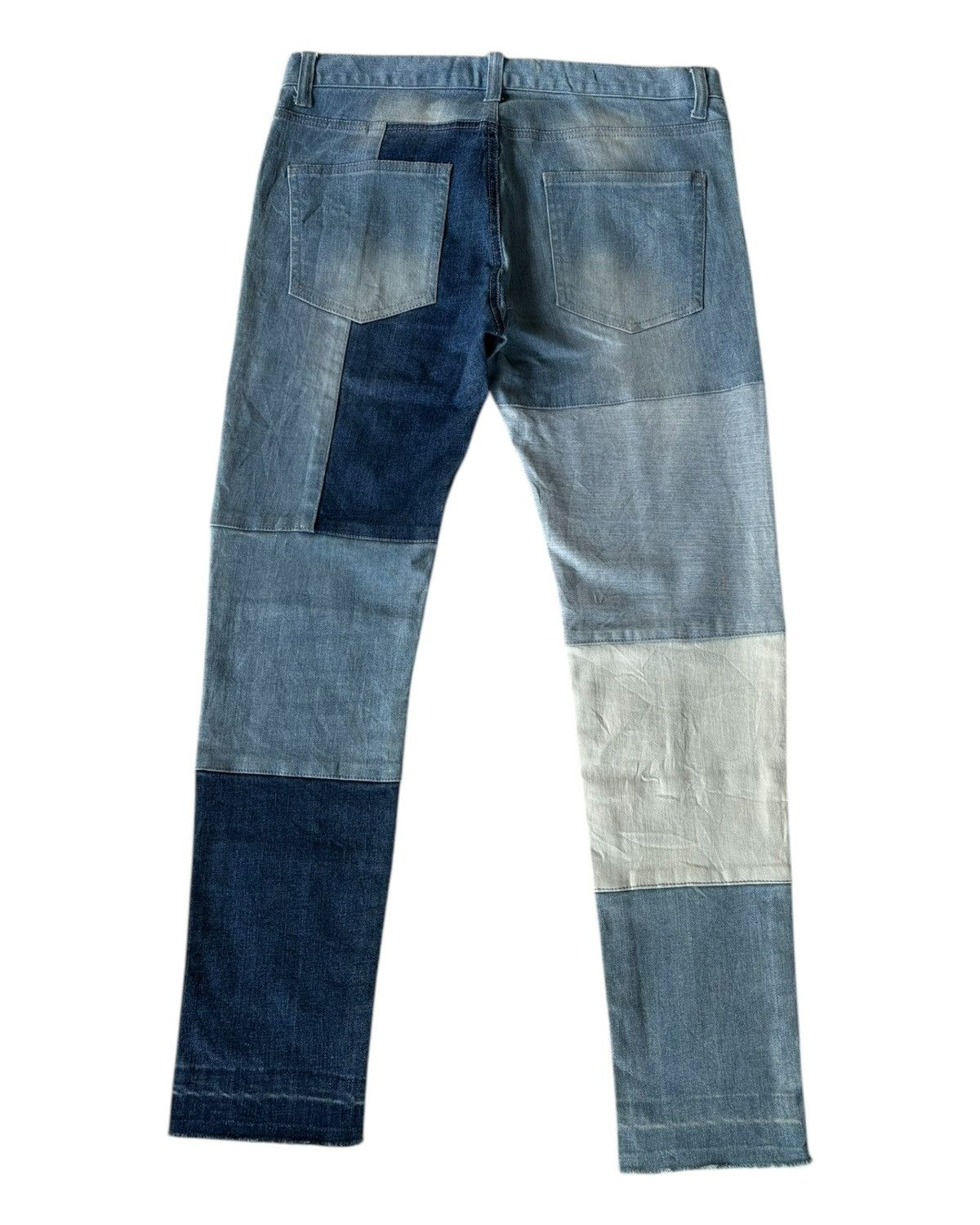 Japanese Brand 🔥CavariA PATCHWORK RELEASE HEM DENIM JEANS SLIM Size US 32 / EU 48 - 8 Thumbnail