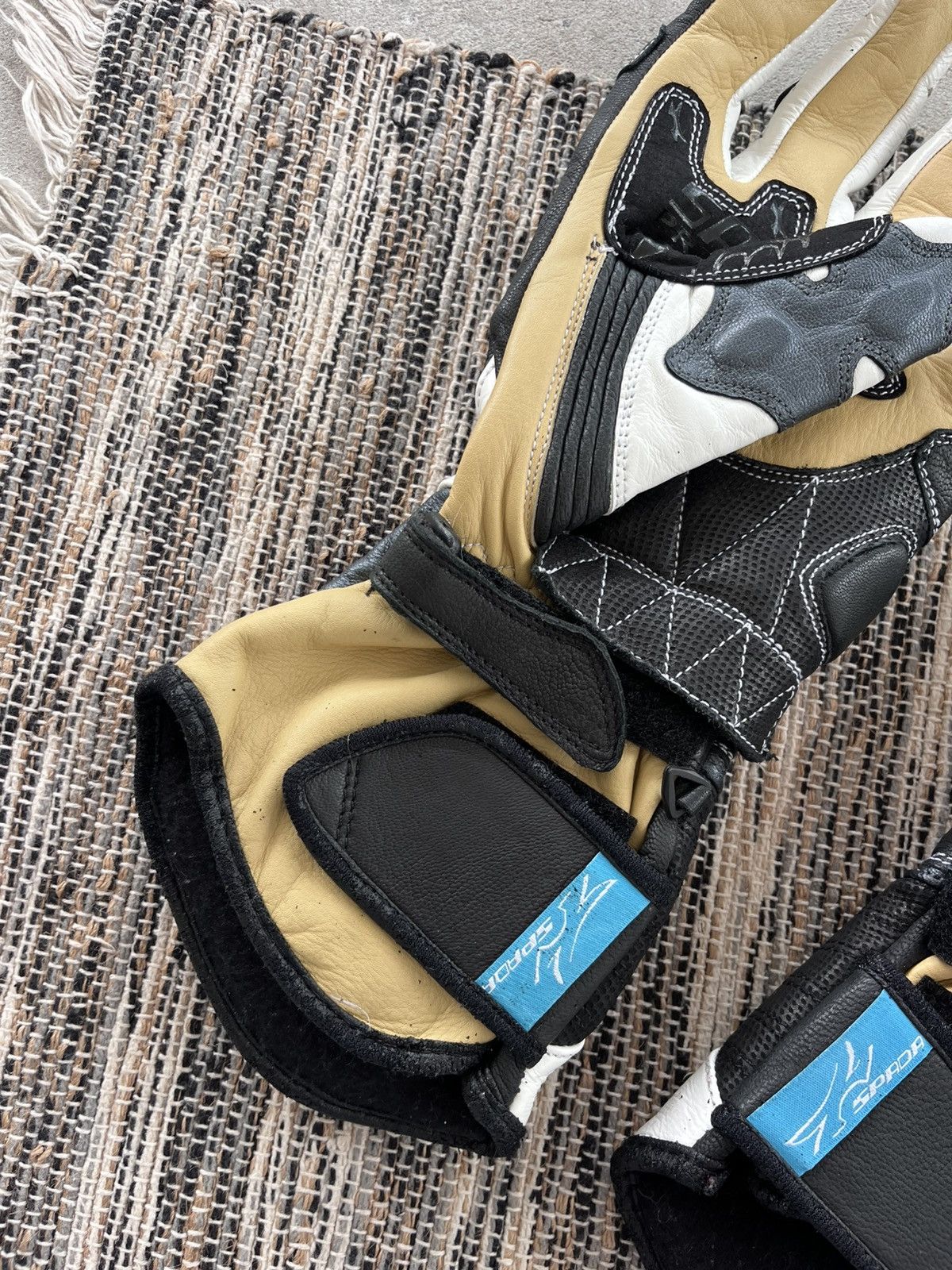 Other Vintage Spada Leather Motorcycle Gloves Carbon Inserts Y2K Size ONE SIZE - 12 Thumbnail