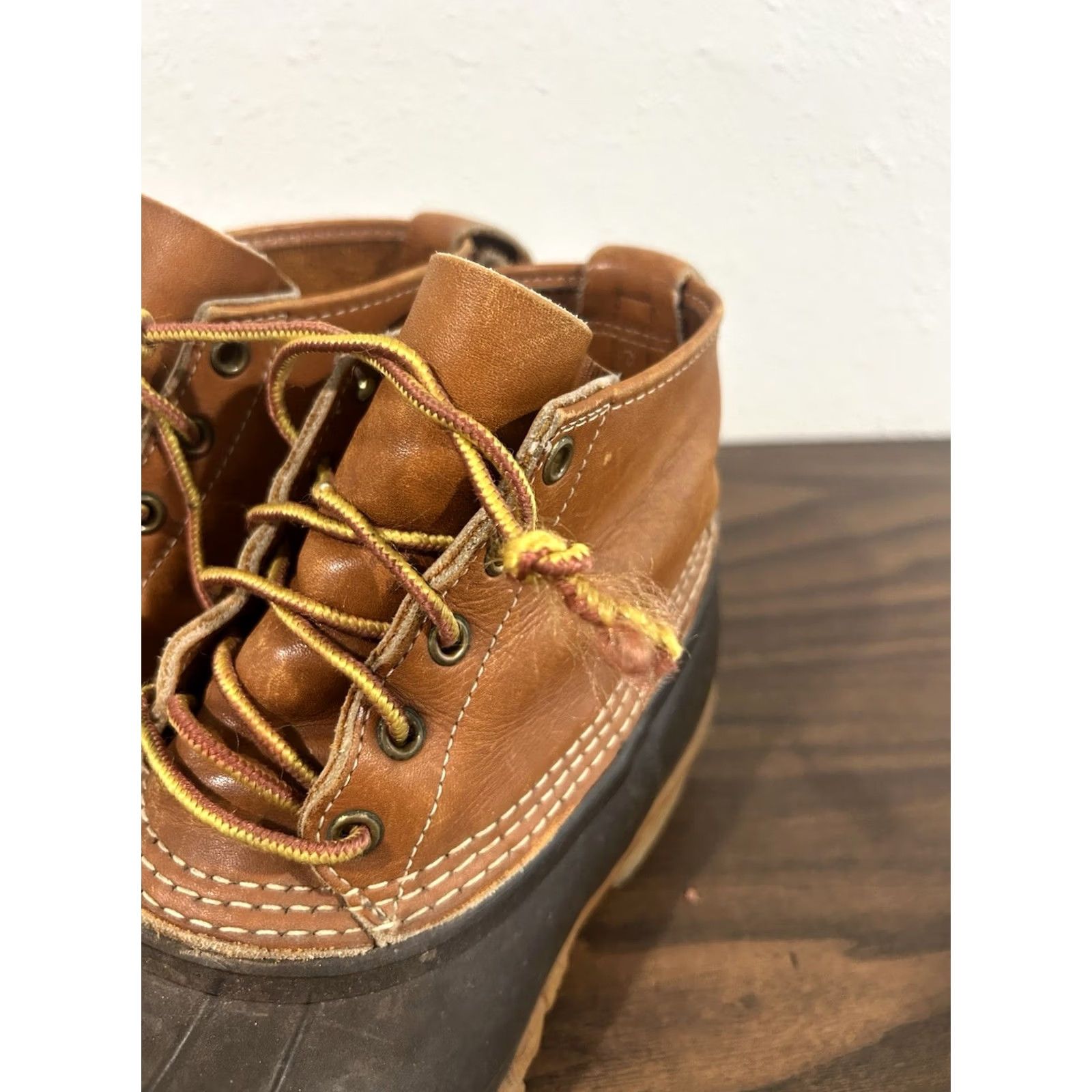 Vintage VINTAGE L.L. Bean Boots 6 Inch Original Men's Size 9M Tan Brown Leather Made In USA Size US 9 / EU 42 - 6 Thumbnail
