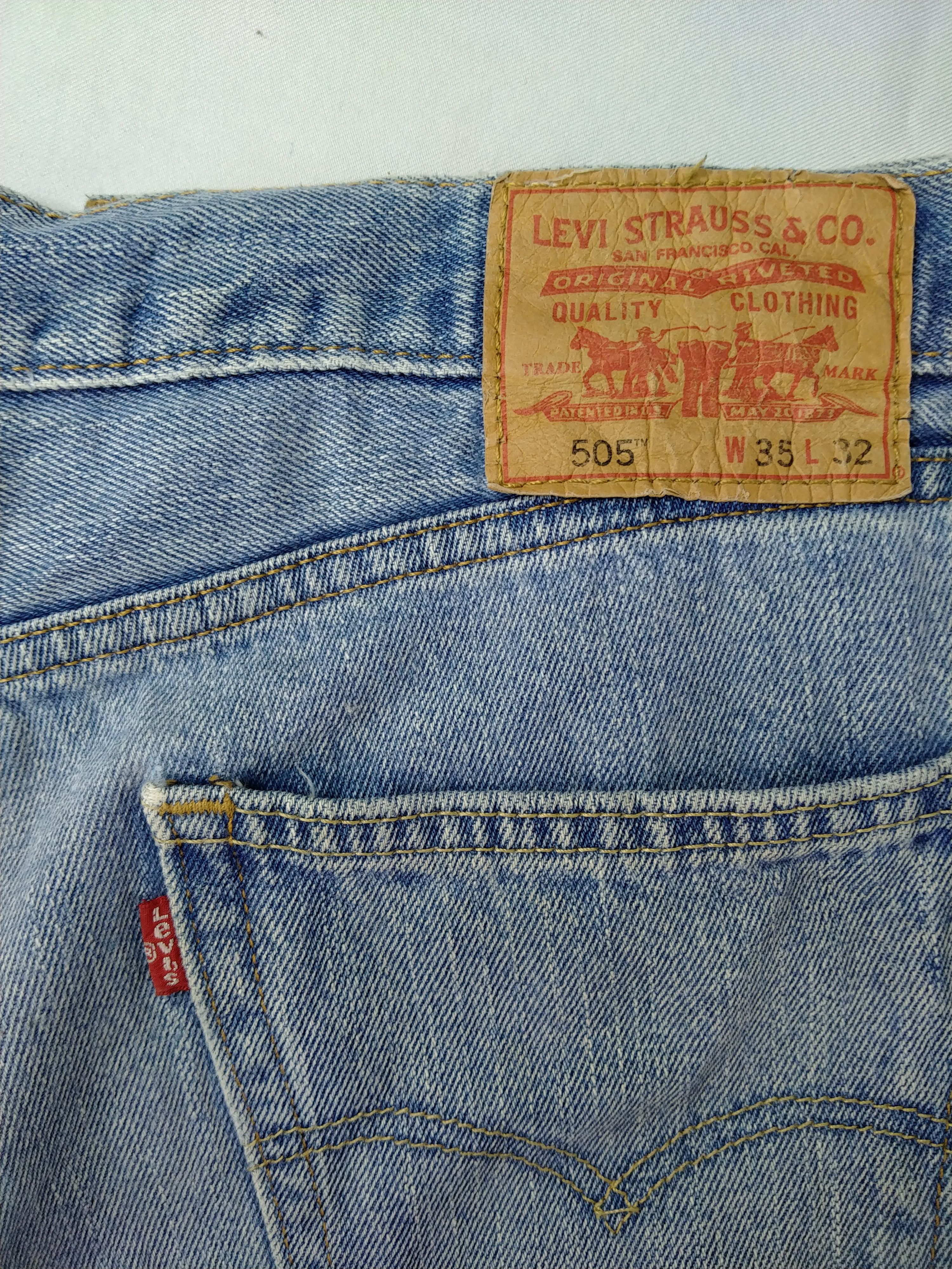 Levi's Pale Blue Vintage Levi's 505 Denim 36 x 31.5 -JN551 Size US 36 / EU 52 - 9 Thumbnail