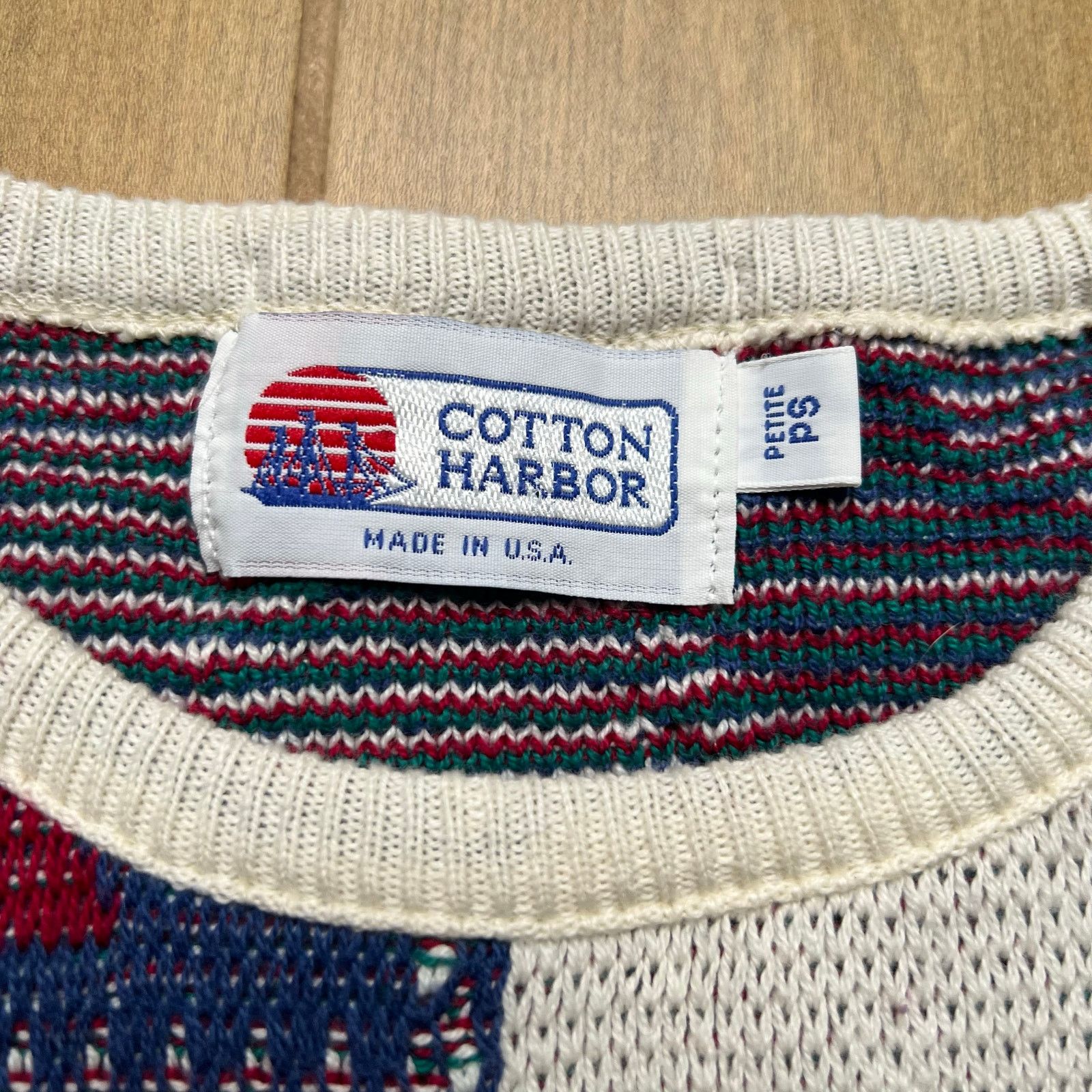 Vintage Vintage Cotton Harbor Sweater USA Made Patchwork PS women Size S / US 4 / IT 40 - 2 Thumbnail