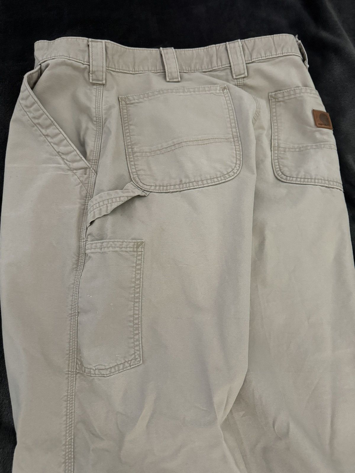Carhartt Distressed Carhartt Cream Carpenter Pants Size US 34 / EU 50 - 4 Thumbnail