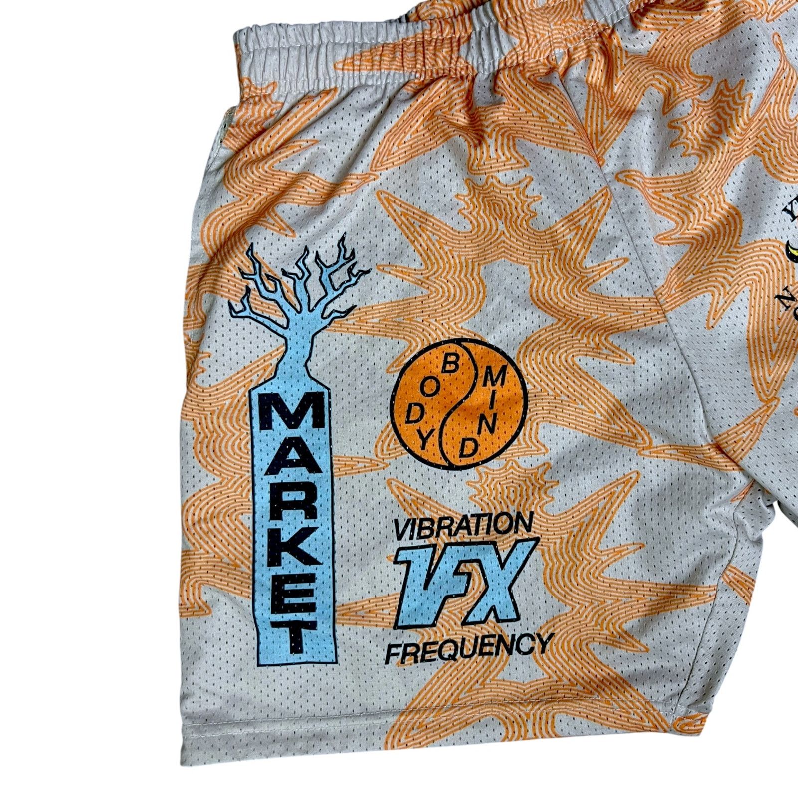 Market Market Studios Men's Large Orange Sand Quantum Mesh Shorts Size US 36 / EU 52 - 2 Thumbnail