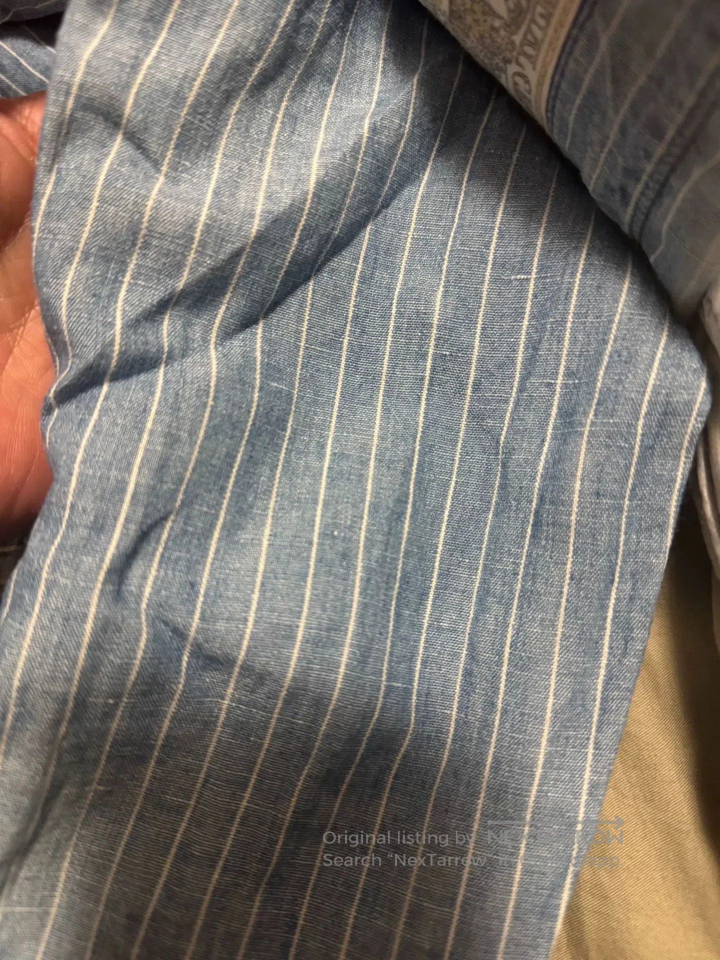 Freewheelers Blue Striped Denim Button. Size US M / EU 48-50 / 2 - 7 Thumbnail