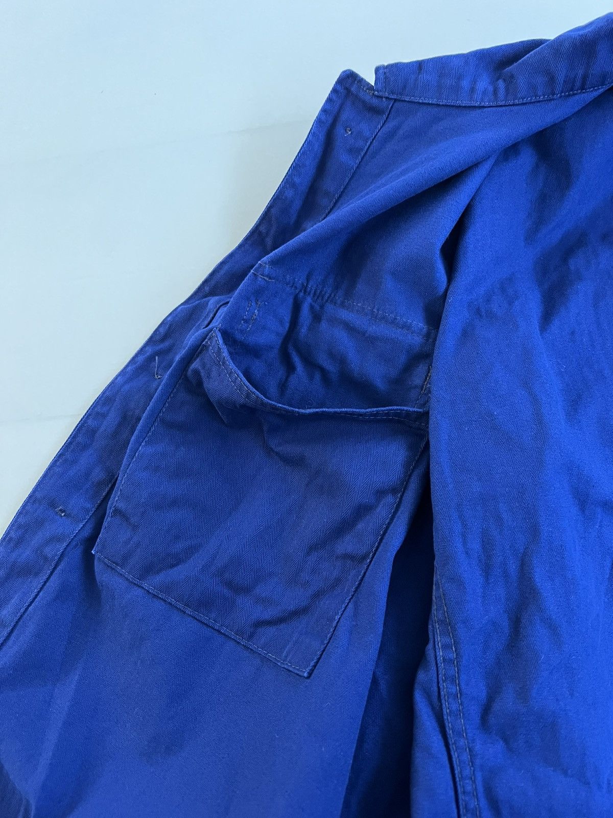 Vintage French Work Short Jacket Vintage Hbt Bleu De Travail Size US M / EU 48-50 / 2 - 8 Thumbnail