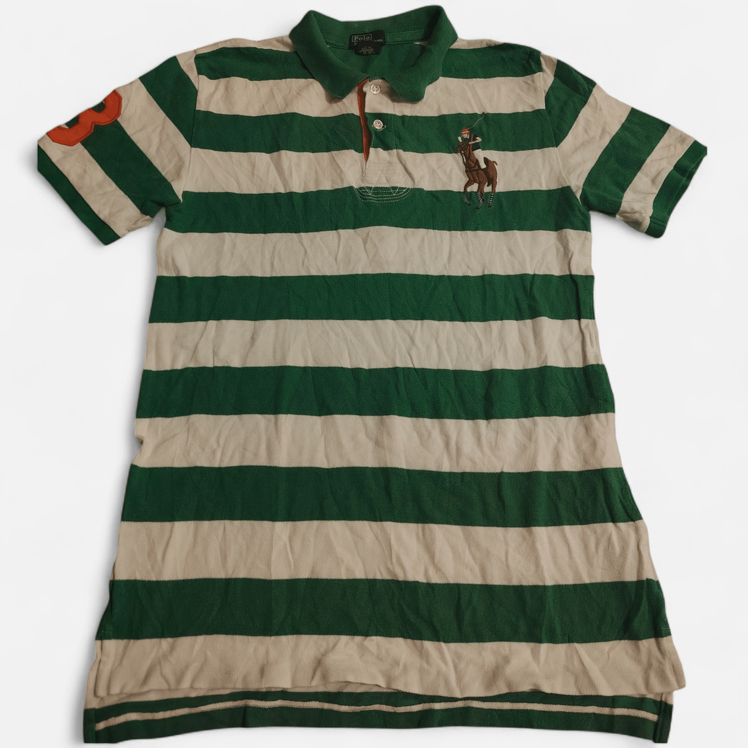 Polo Ralph Lauren Polo t shirt stripe big pony embroidery Size US S / EU 44-46 / 1 - 1 Thumbnail