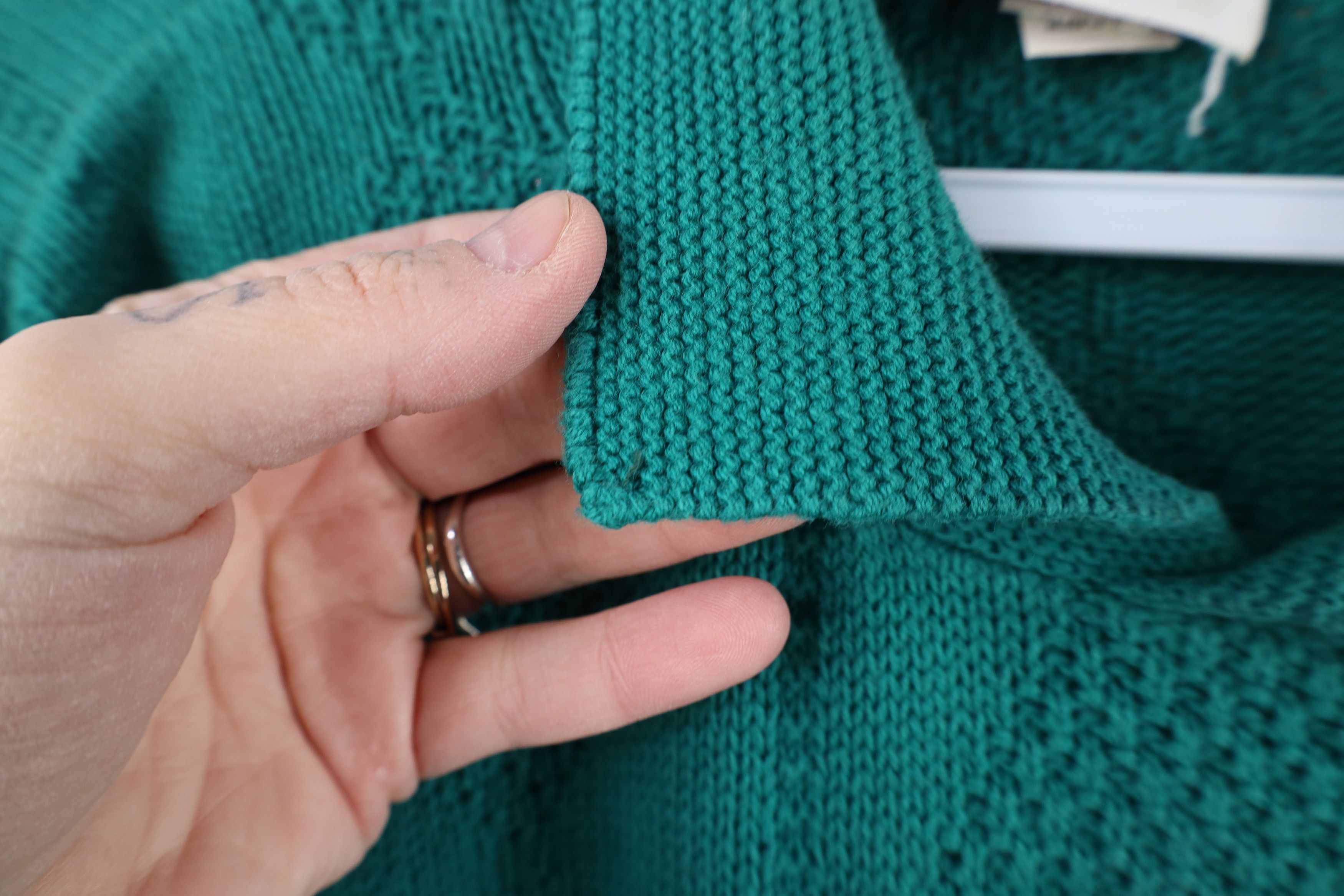 Vintage Vintage 90s Streetwear Diamond Ribbed Collared Sweater USA Size XXL / US 16-18 / IT 52-54 - 5 Thumbnail