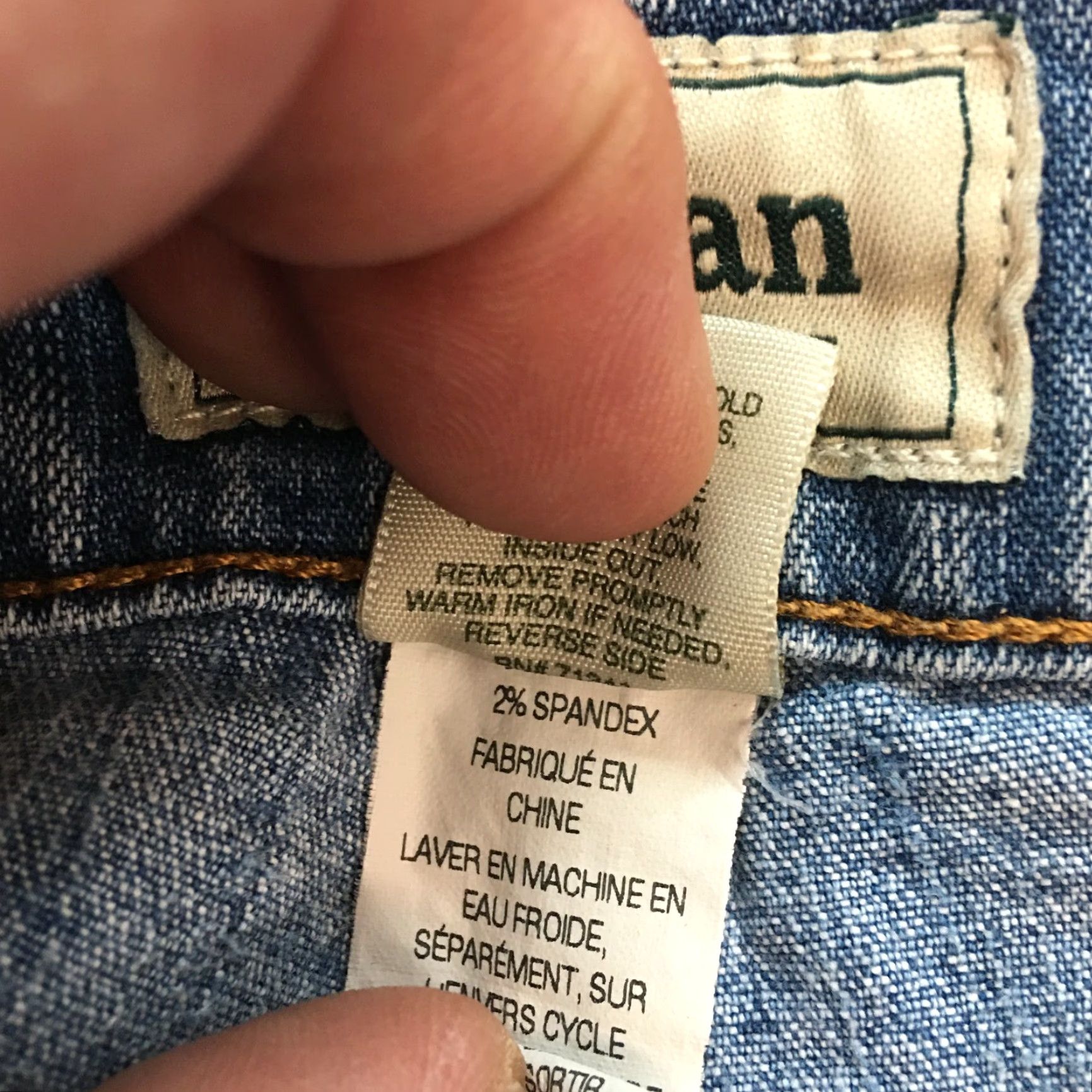 Vintage LL Bean Jeans Womens 16 Tall 36X34 Classic Fit Straight Blue Casual Size 38" / US 16 / IT 52 - 6 Thumbnail