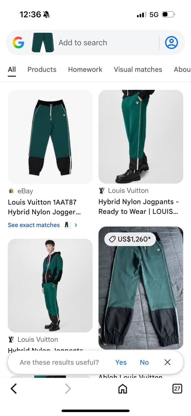 Louis Vuitton LOUIS VUITTON HYBRID NYLON JOGGER sizes in photos by tap Size US 32 / EU 48 - 22 Thumbnail