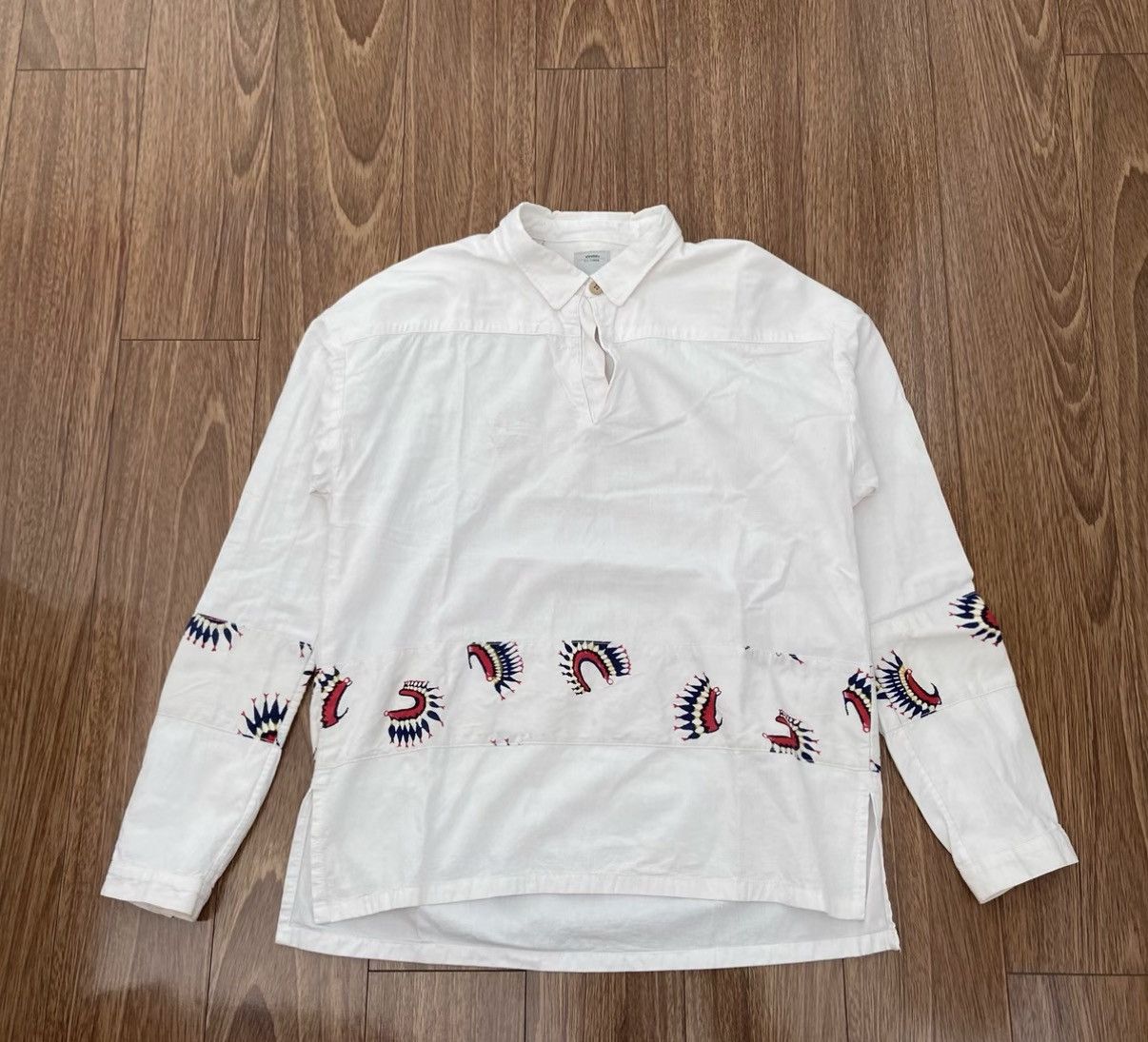 Visvim VISVIM KERCHIEF BORDER TUNIC SHIRT Size US S / EU 44-46 / 1 - 1 Thumbnail