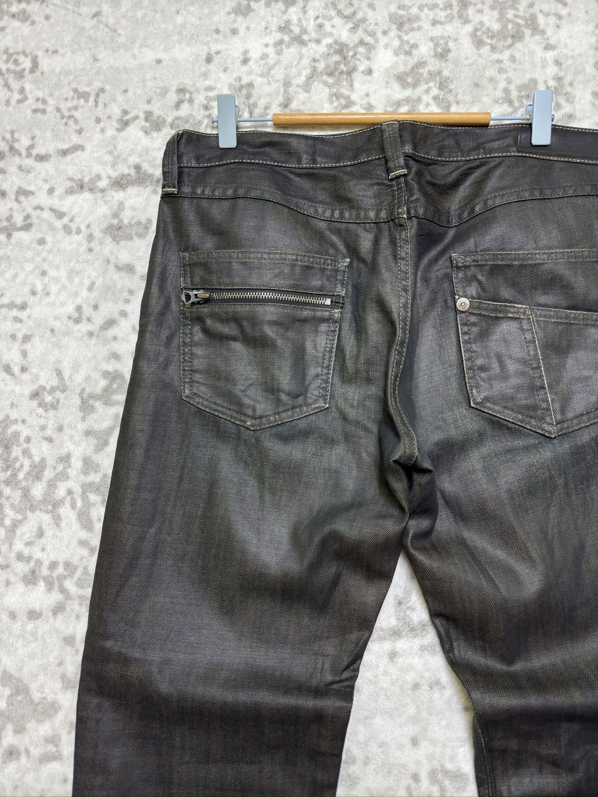 Vintage Back Number Vintage Waxed Washed Claw Marks Denim Japan Size US 34 / EU 50 - 9 Thumbnail