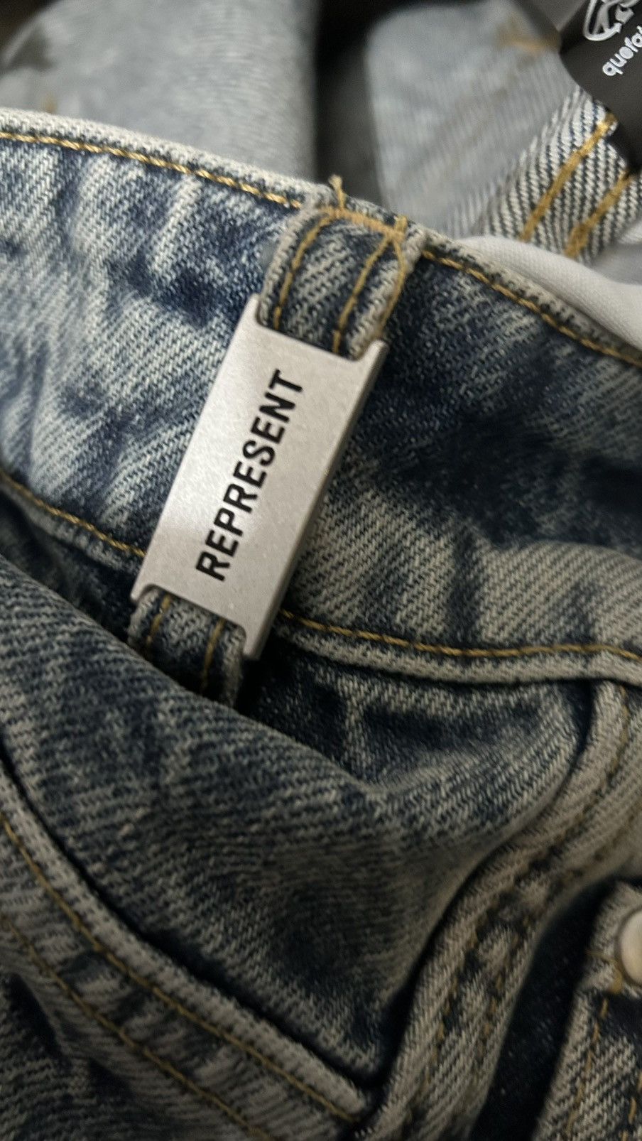 Represent Clo. Represent R3 Distressed Baggy Jeans Blue W33 – Premium Size US 33 - 17 Thumbnail