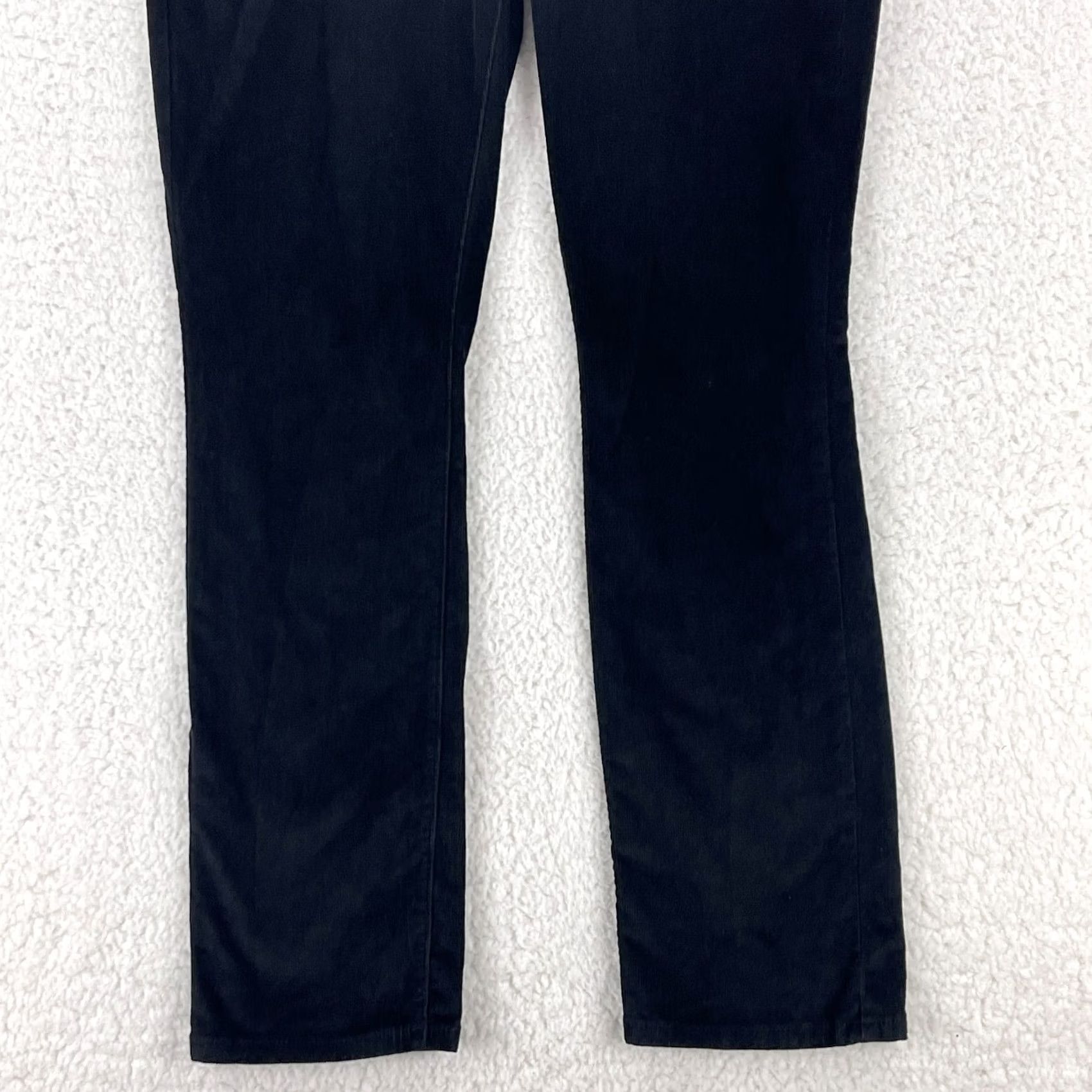NYDJ NYDJ Black Corduroy Legging Mid Rise Straight Pants Womens Size 8 Casual Corduroy Pants Size 30" / US 8 / IT 44 - 3 Thumbnail