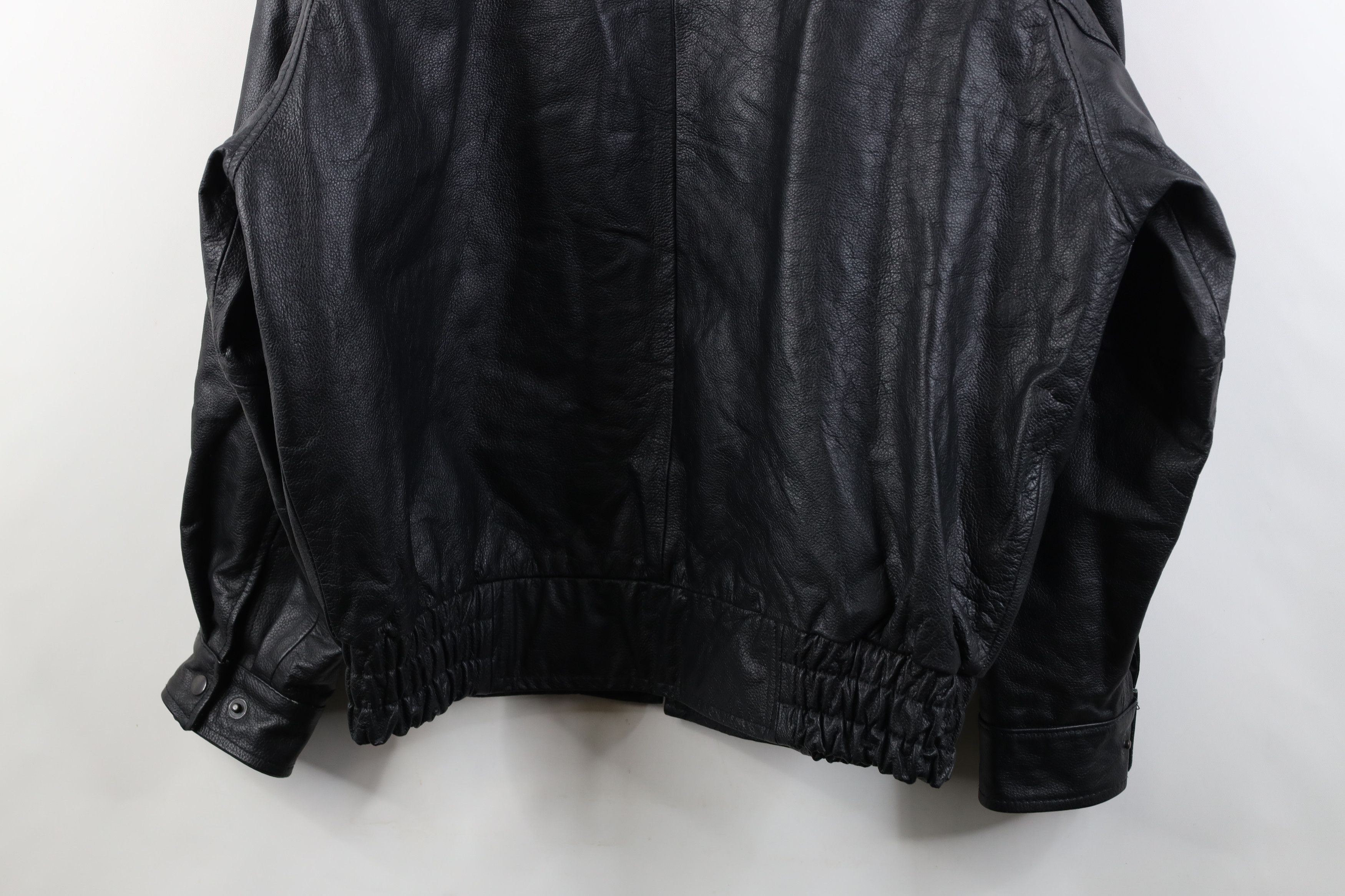 Vintage Vintage 90s Rifle Association Full Zip Leather Bomber Jacket Size US XL / EU 56 / 4 - 16 Thumbnail