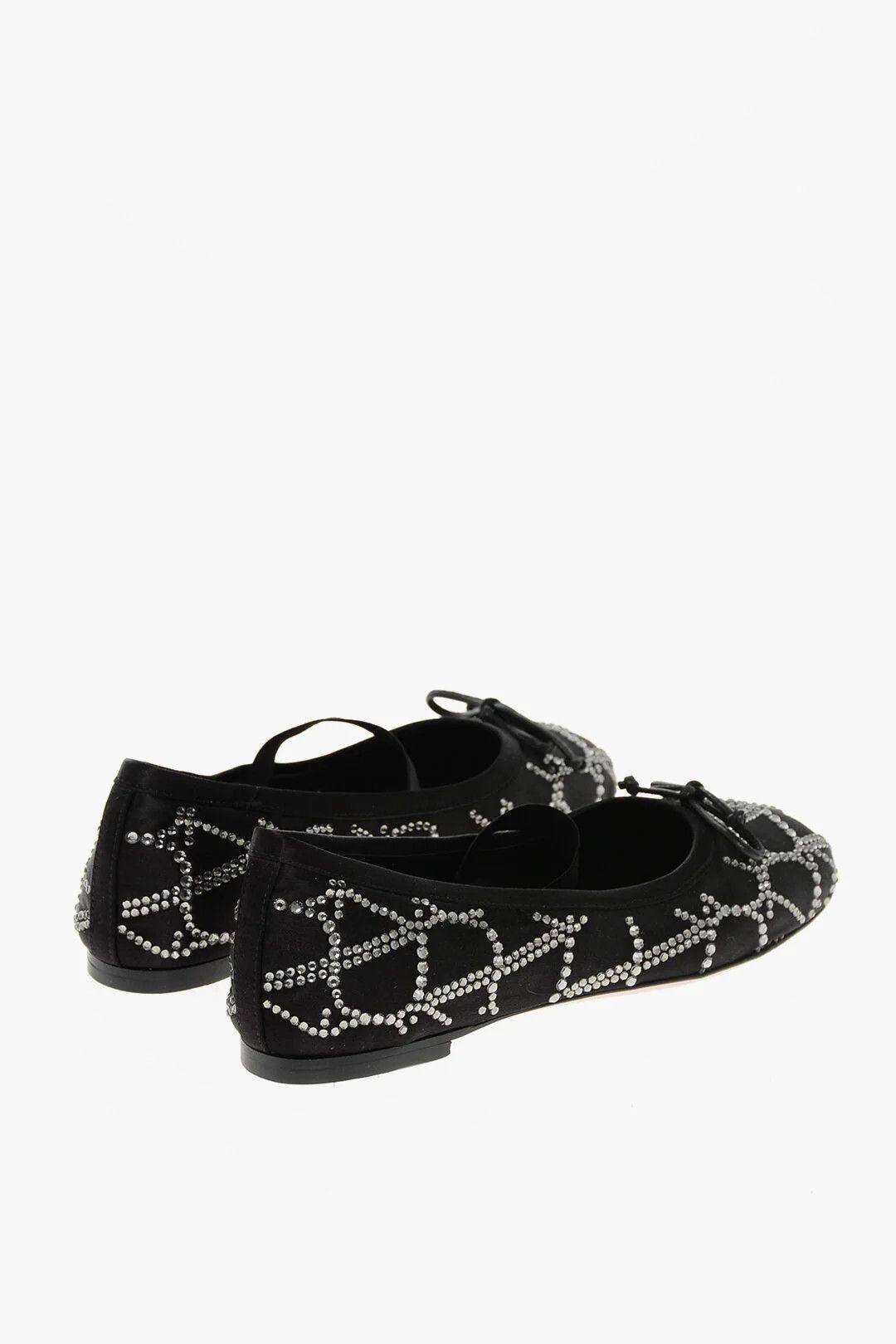 Valentino og1mm0426 Silk Ballerinas Flats in Black Size US 6 / IT 36 - 3 Thumbnail