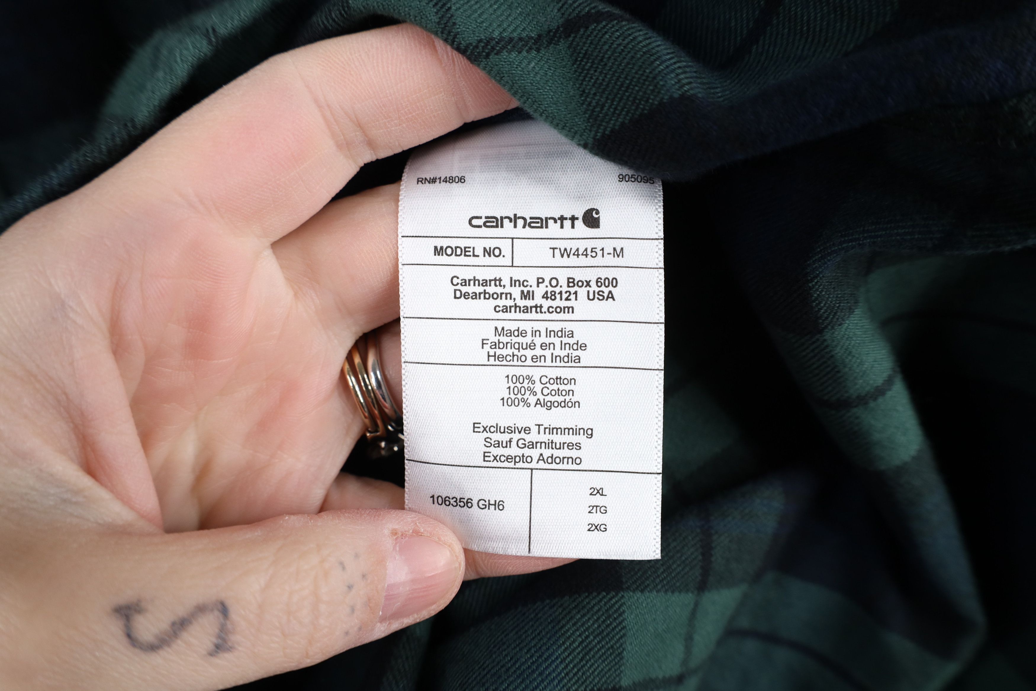 Carhartt × Vintage Vintage Y2K Carhartt Flannel Button Shirt Jacket Jac Shirt Size US XXL / EU 58 / 5 - 9 Thumbnail