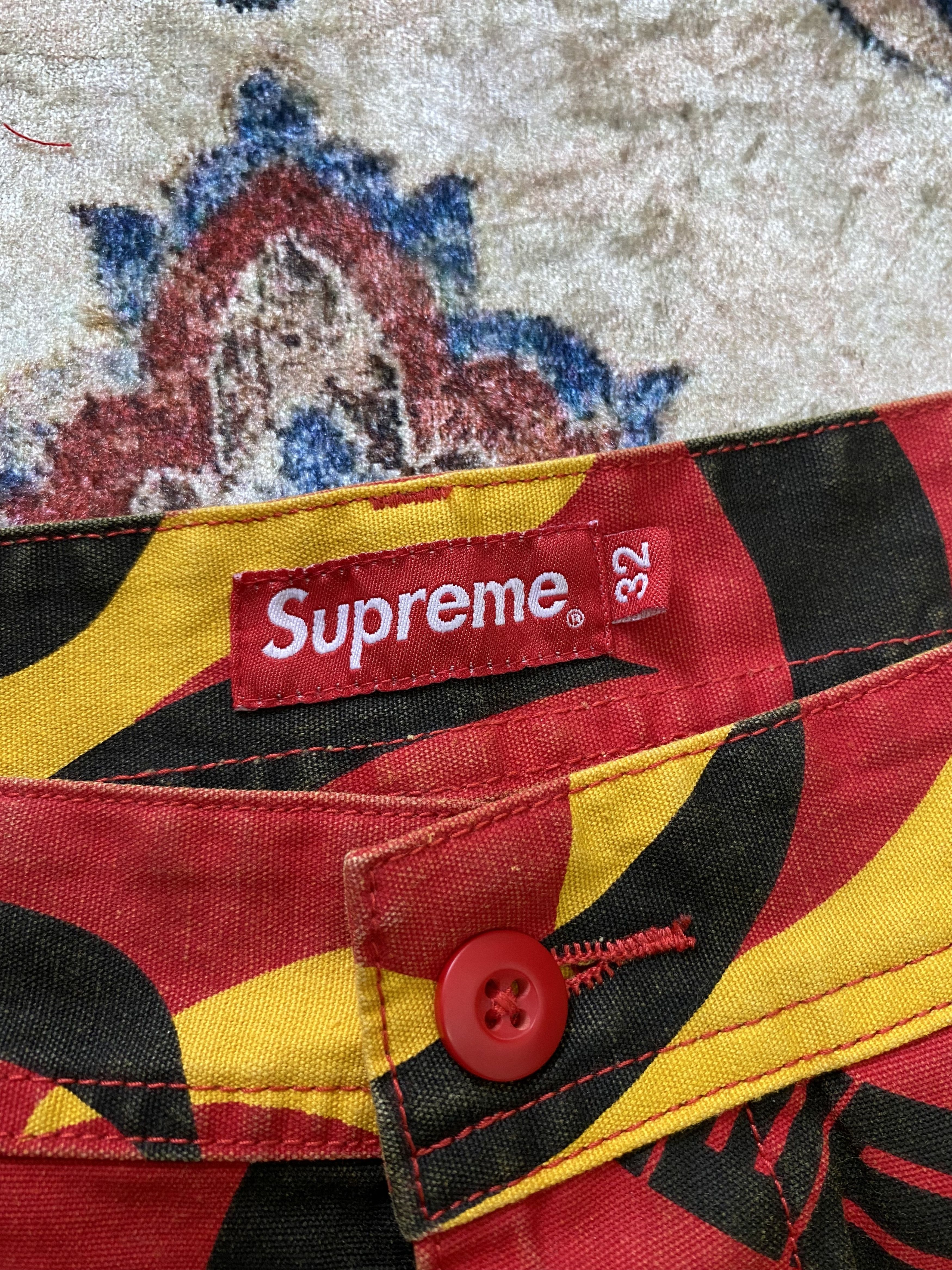 Supreme Supreme FW19 Tribal Cargo Pant - Red Size US 32 / EU 48 - 4 Thumbnail
