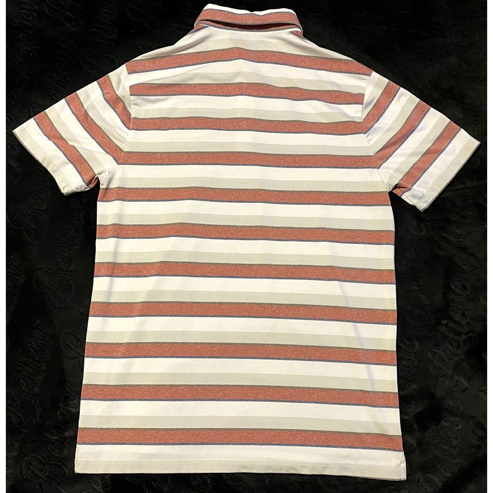 Vintage Matte Grey Polo Shirt Mens Medium “Black Rock” Striped Golf Short Sleeve Polo Short Sleeve Casual Shirt Mens Size US M / EU 48-50 / 2 - 2 Thumbnail