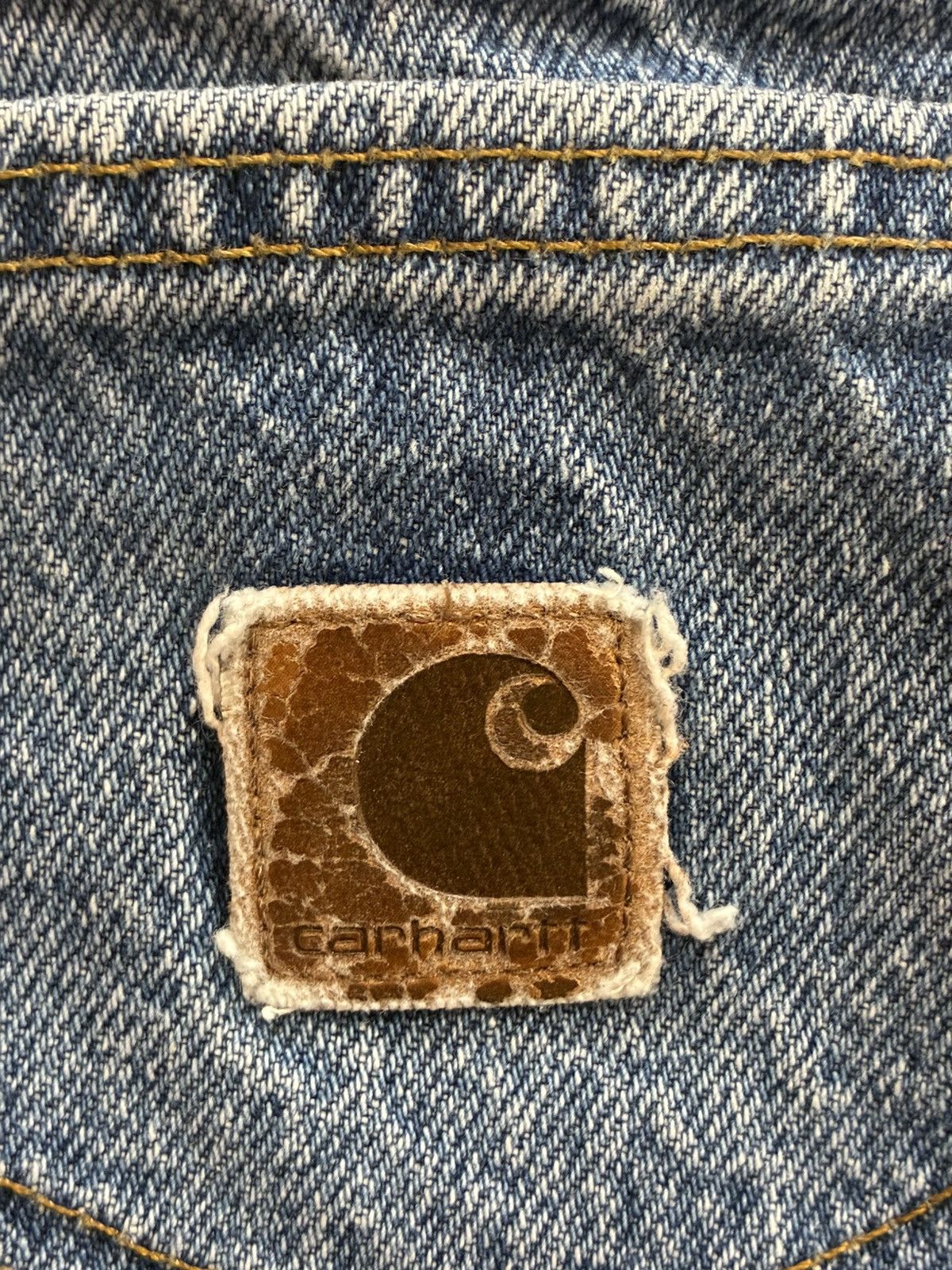Carhartt 34x30 - Vintage Carhartt Flannel Lined Denim Jeans B21-DST Size US 34 / EU 50 - 19 Thumbnail