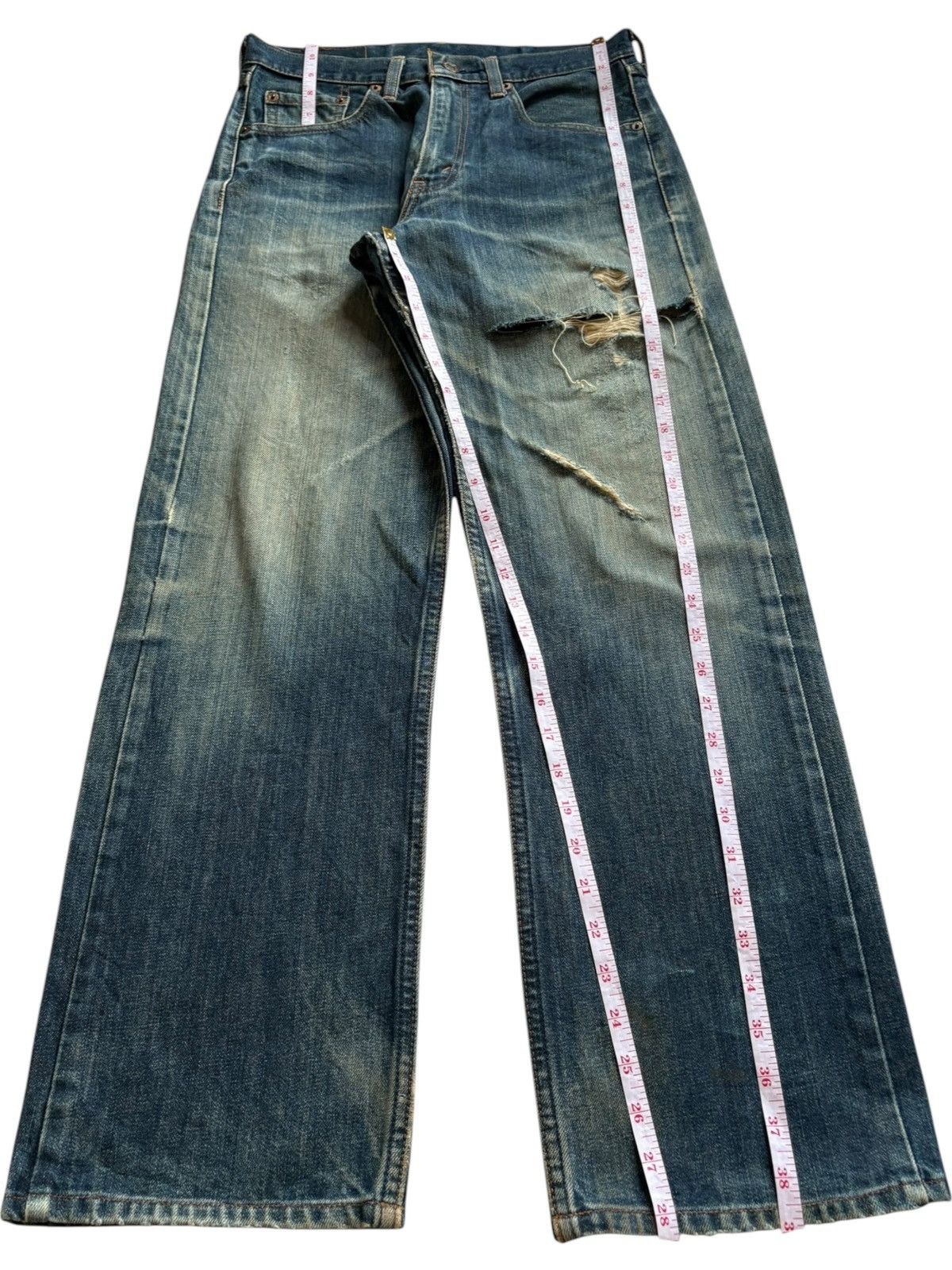 Levi's Vintage 90s Levis 512 Mud Wash Distressed Loose Jeans Size US 28 / EU 44 - 13 Thumbnail