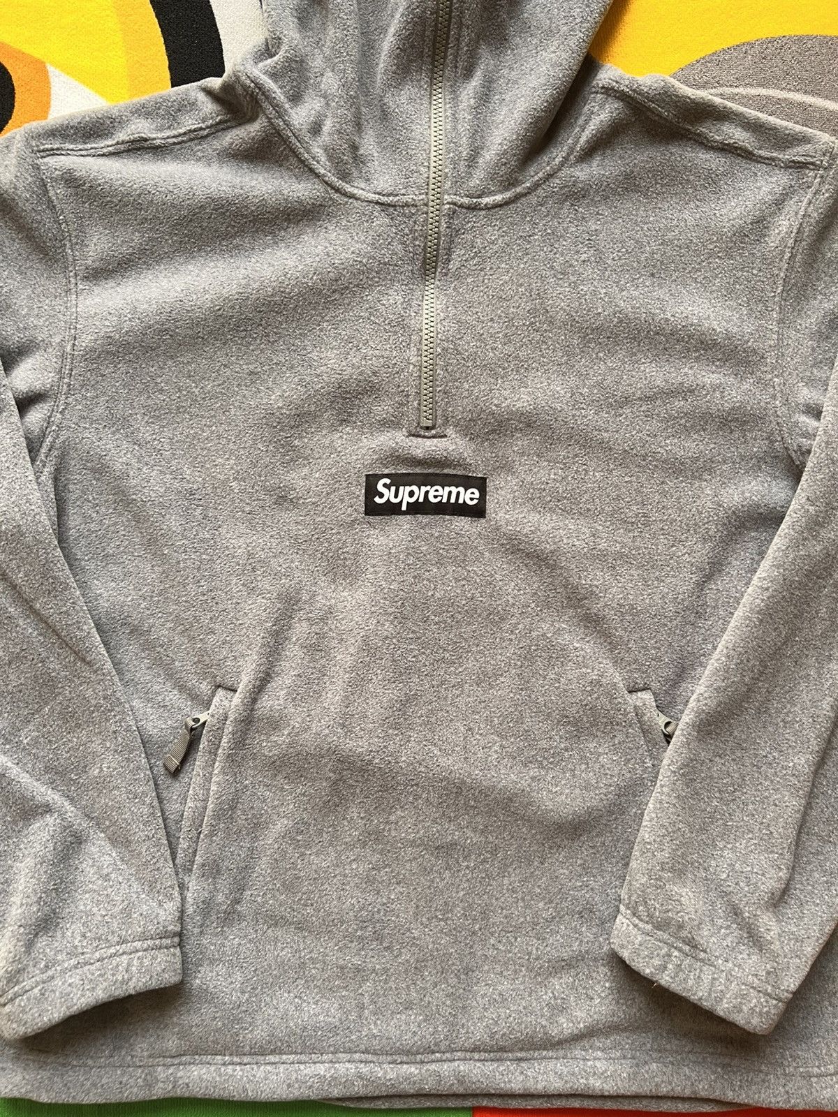 Supreme M Supreme Polartec Face Mask Half Zip Hooded Sweatshirt grey Size US M / EU 48-50 / 2 - 9 Thumbnail