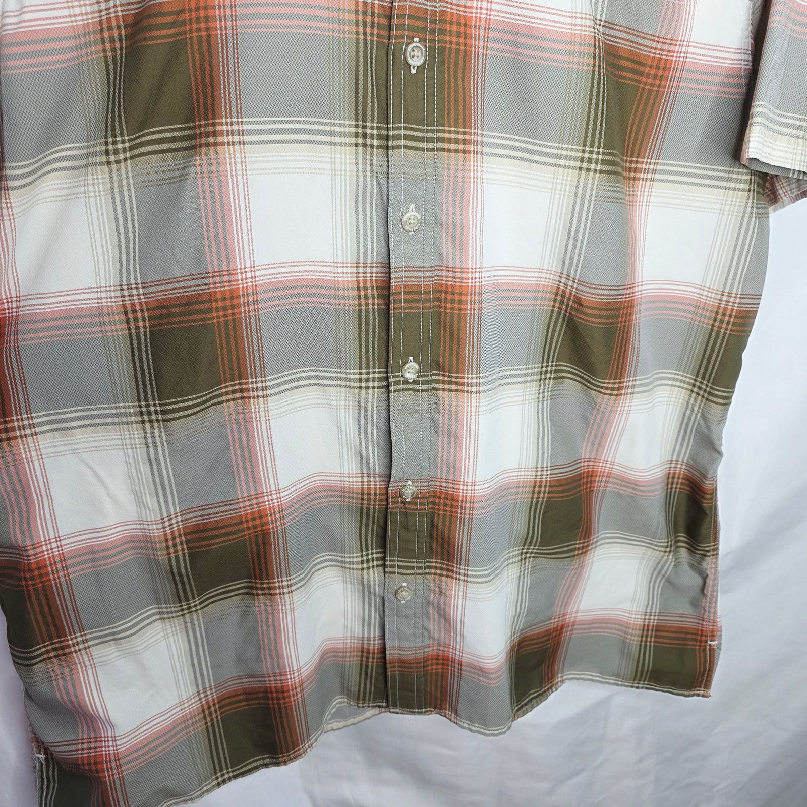 Eddie Bauer Eddie Bauer Brown White Plaid Button Up Short Sleeve Shirt Size US XL / EU 56 / 4 - 8 Thumbnail