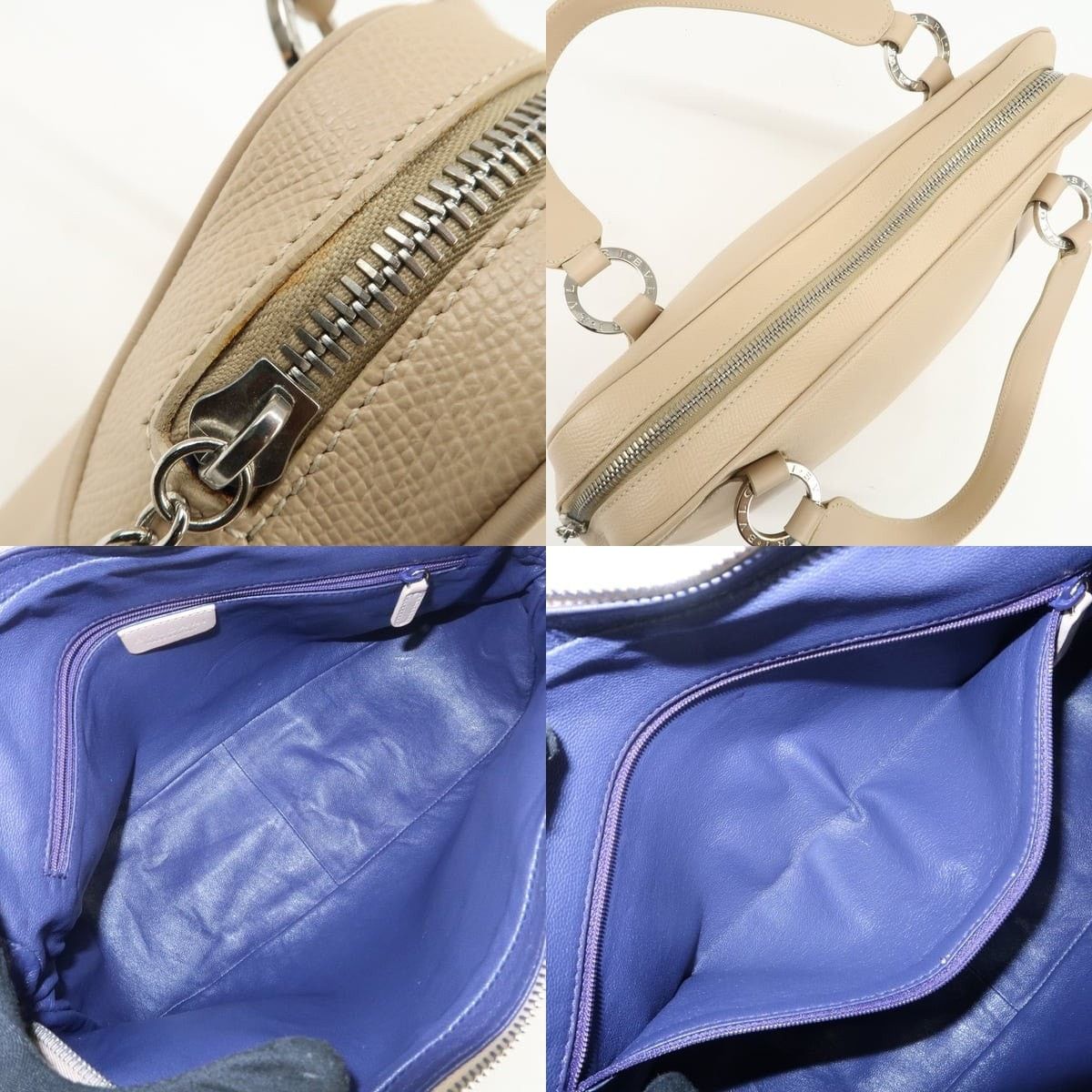 Bvlgari Bvlgari Logo Leather Shoulder Bag Beige Size ONE SIZE - 7 Thumbnail
