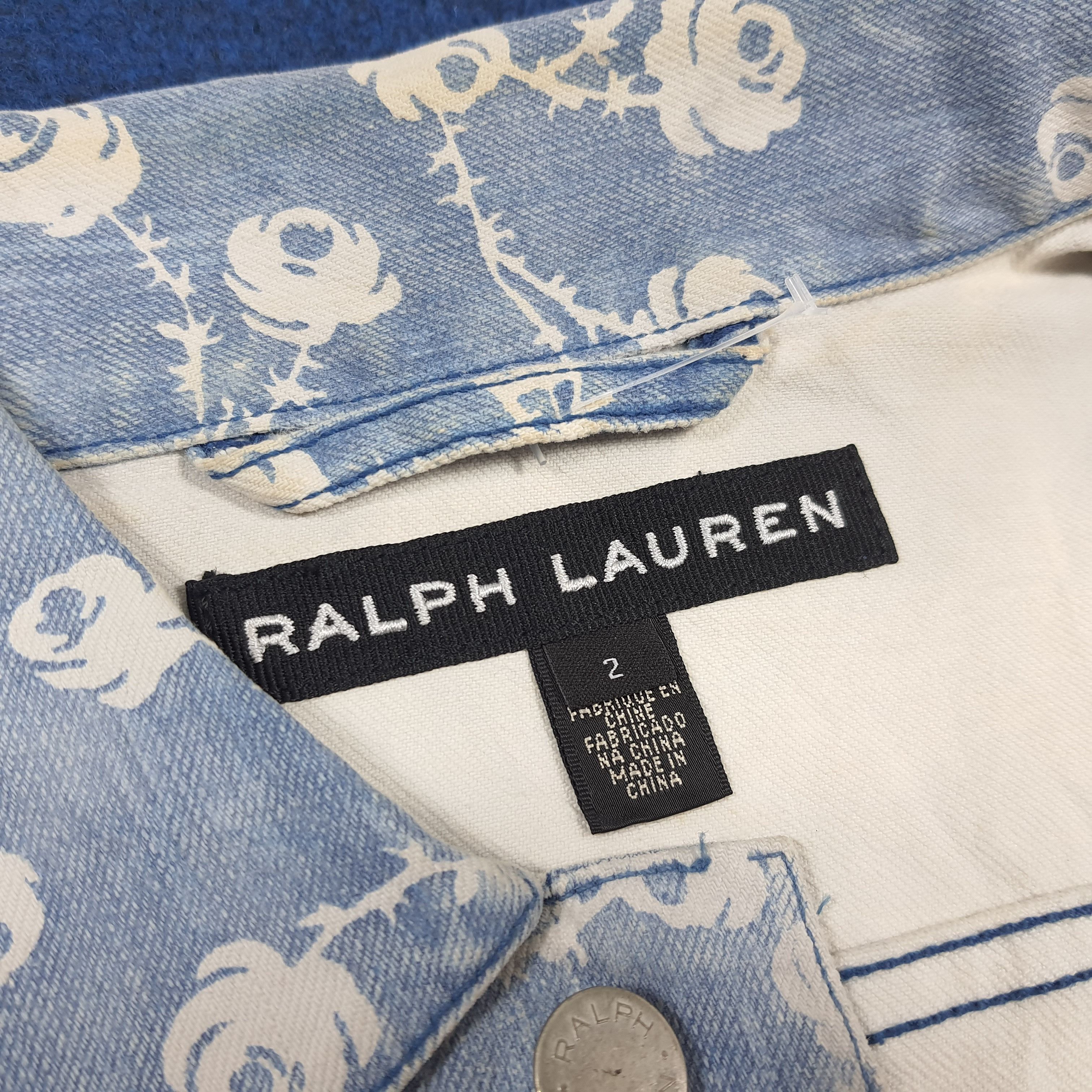 Ralph Lauren Vintage Ralph Lauren Floral Rose Print Denim Jacket C303N14 Size XS / US 0-2 / IT 36-38 - 5 Thumbnail