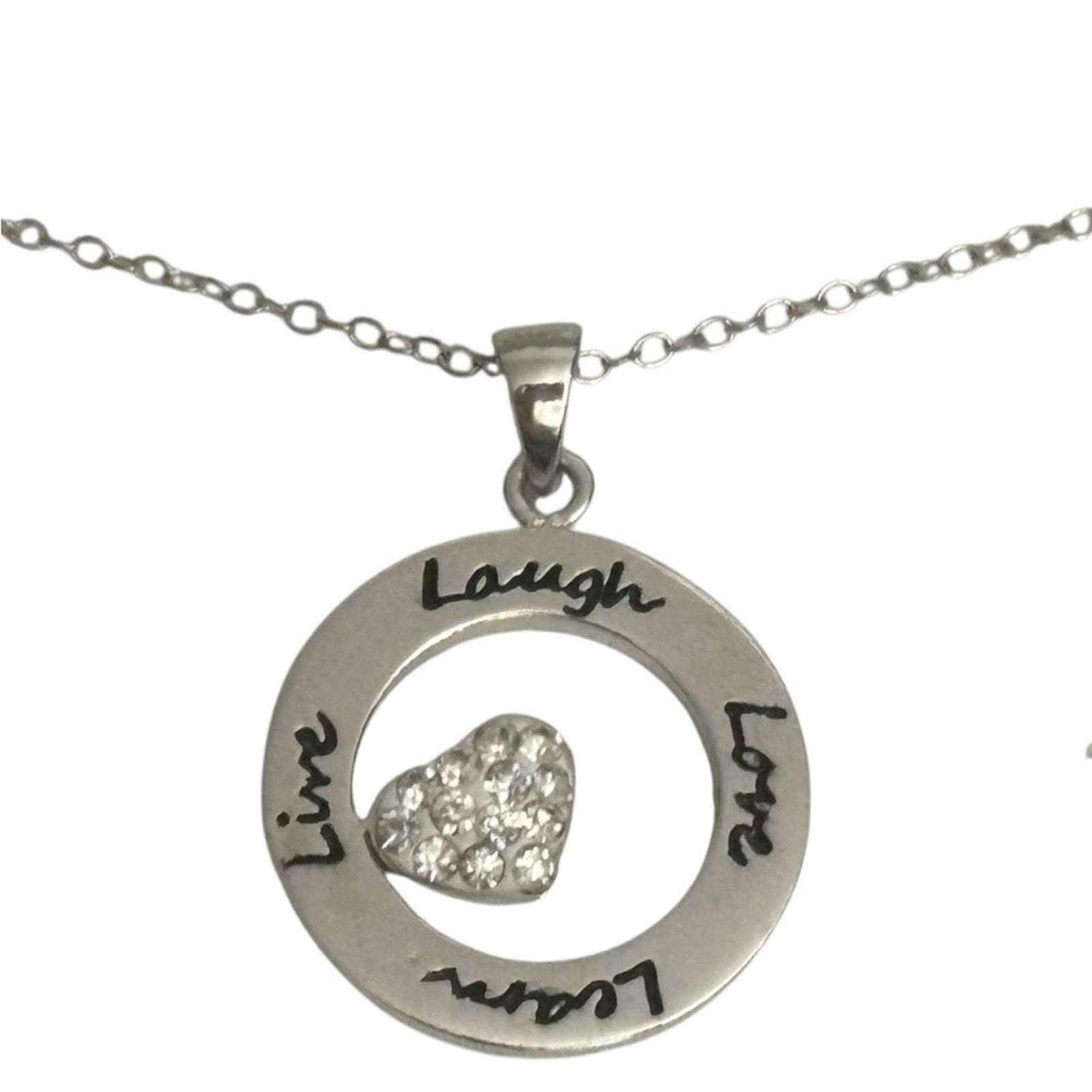 Other Silver Plated 18” Necklace Live, Laugh, Love, Learn Size ONE SIZE - 3 Thumbnail