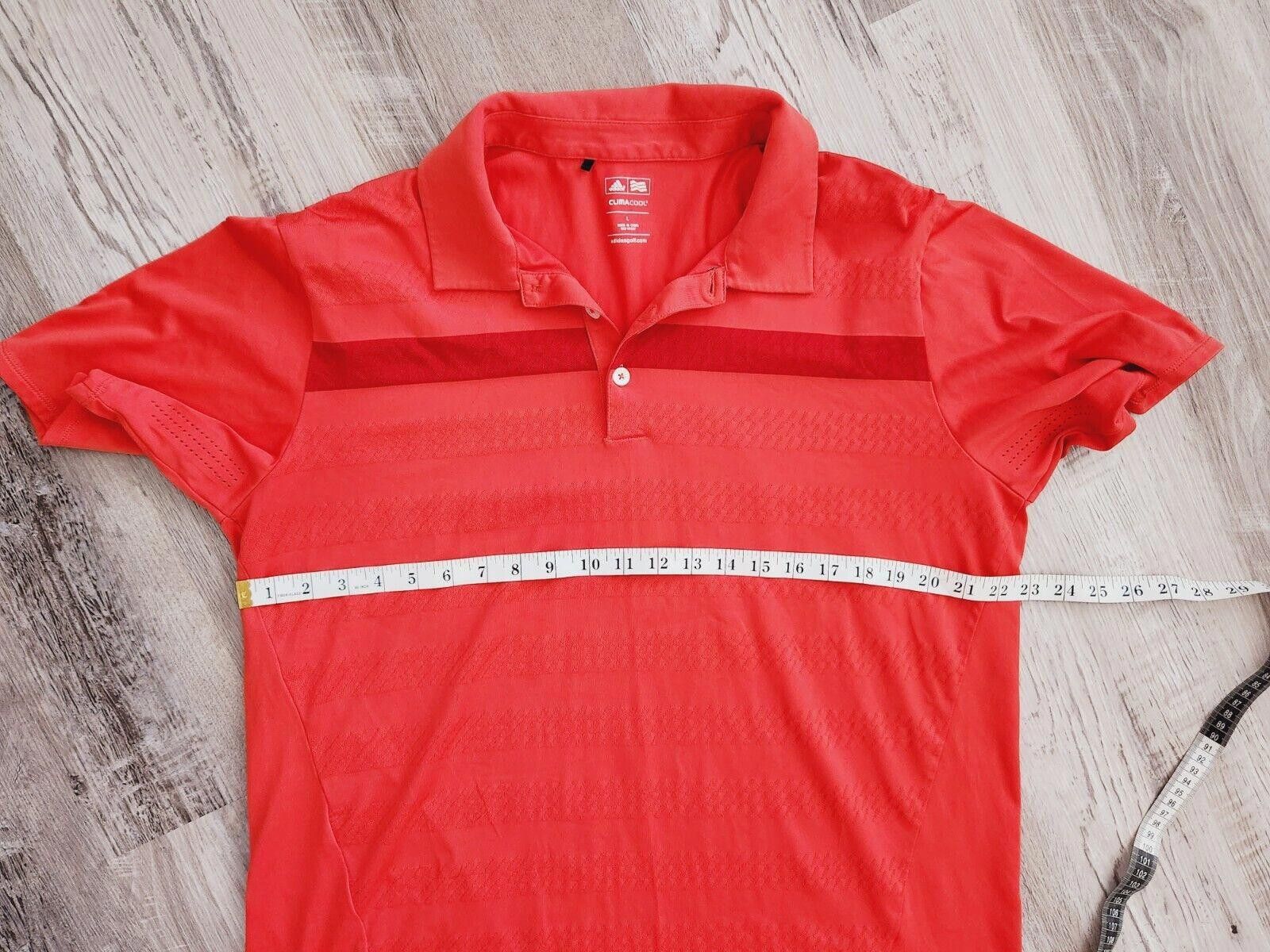 Adidas Adidas Climacool Shirt Large Orange Dry Fit Golf Polo Collar Size US L / EU 52-54 / 3 - 5 Thumbnail