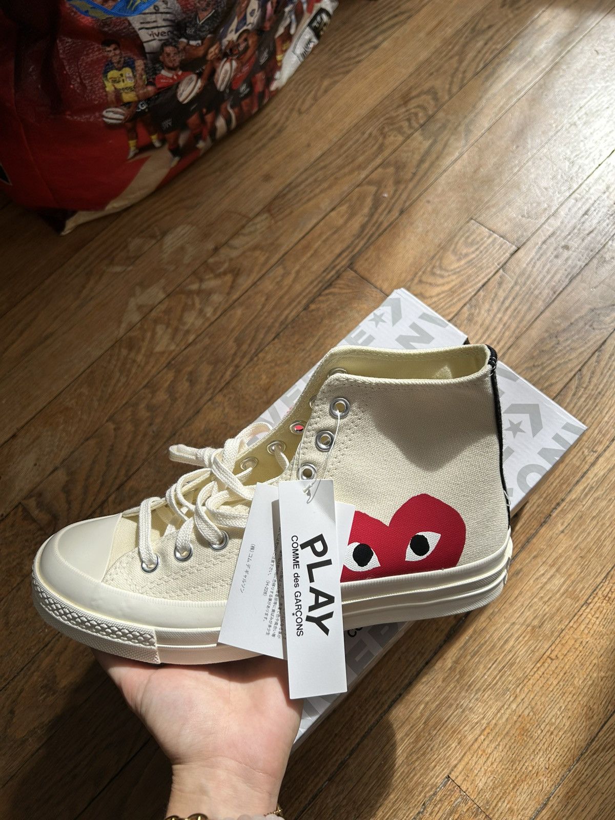 Comme des Garcons PLAY × Converse Sneakers montantes Converse x Comme des Garçons PLAY Blanc Size US 7 / EU 40 - 1 Thumbnail