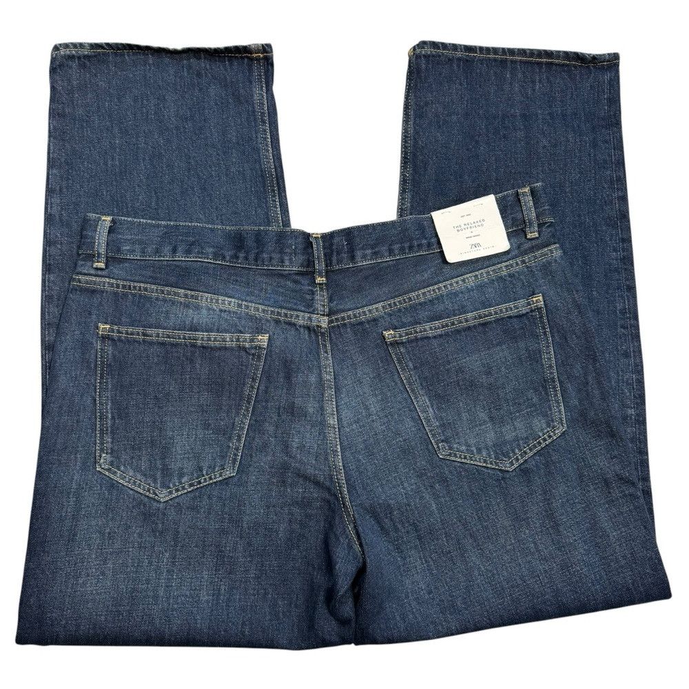 Zara NWT New Zara The Relaxed Boyfriend Rinse Indigo Jeans Size Size 36" / US 14 / IT 50 - 4 Thumbnail