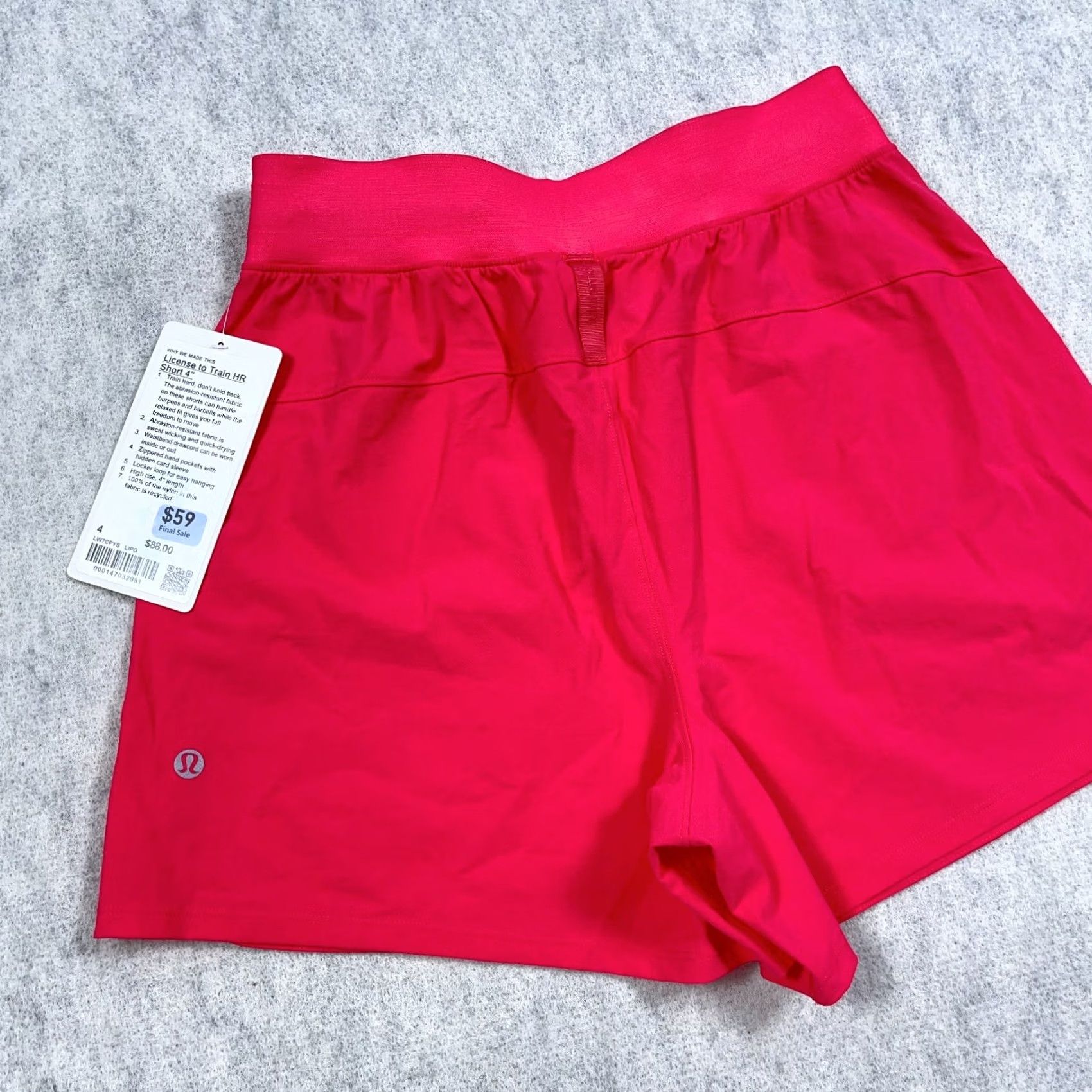 Lululemon LULULEMON License to Train Shorts Women 4 High Rise 4" Lip Gloss Pink Nylon Athletic shorts 4" Inseam Pink Women's Regular XS-XL Size 27" / US 4 / IT 40 - 6 Thumbnail