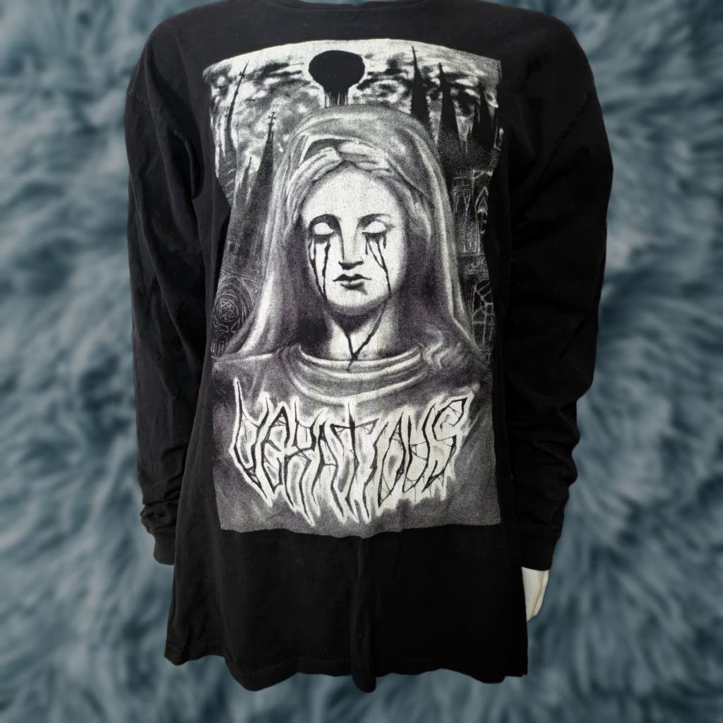 Tultex VEXATIOUS Detroit Deathcore Band Long Sleeve T Shirt XL Black Tultex 100% Cotton Mens Crew Neck Graphic Tee Band Metal Rock Horror 2017 Size US XL / EU 56 / 4 - 1 Thumbnail