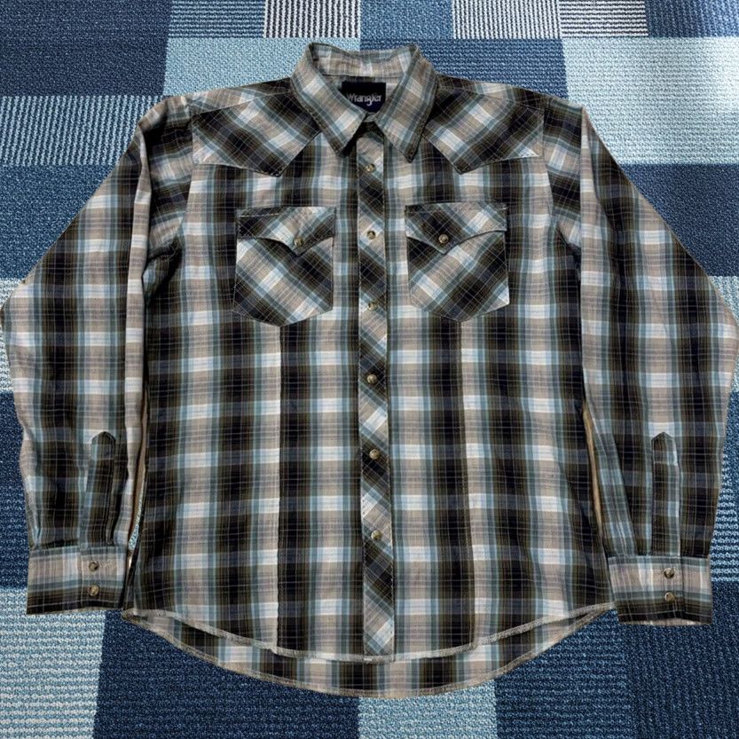 Wrangler VINTAGE Wrangler Shirt? No, Vintage not; but keep: Wrangler Plaid Button-Up Shirt Size US S / EU 44-46 / 1 - 1 Thumbnail
