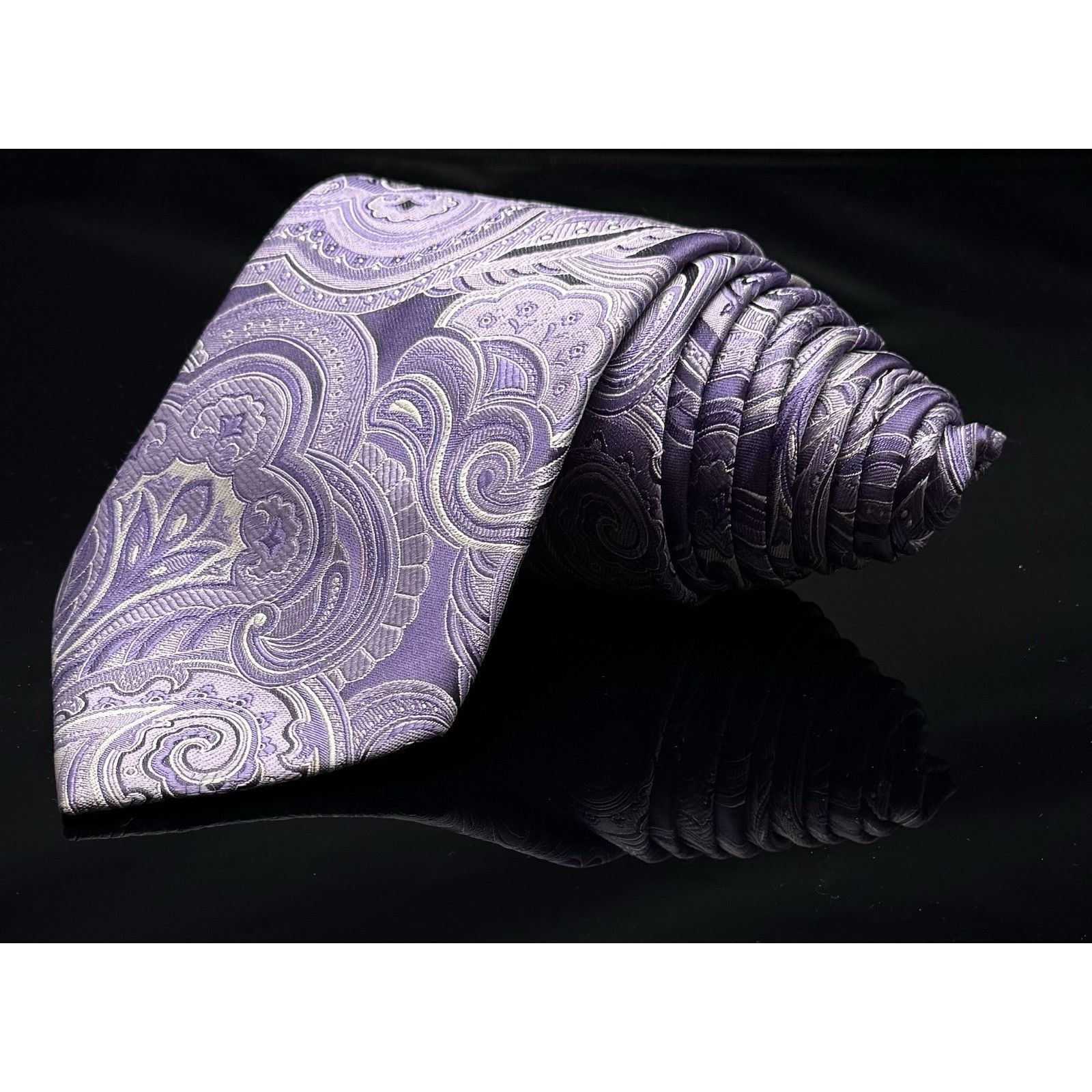 Donald Trump Donald J Trump Signature collection Paisley Purple Tie 60.5 Size ONE SIZE - 6 Thumbnail