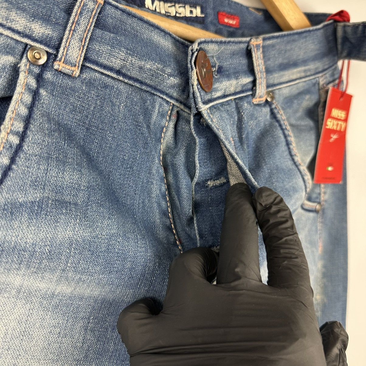 Vintage !NWT! Vintage Rare Miss Sixty Buckle Belt Jeans Size US 28 / EU 44 - 14 Thumbnail
