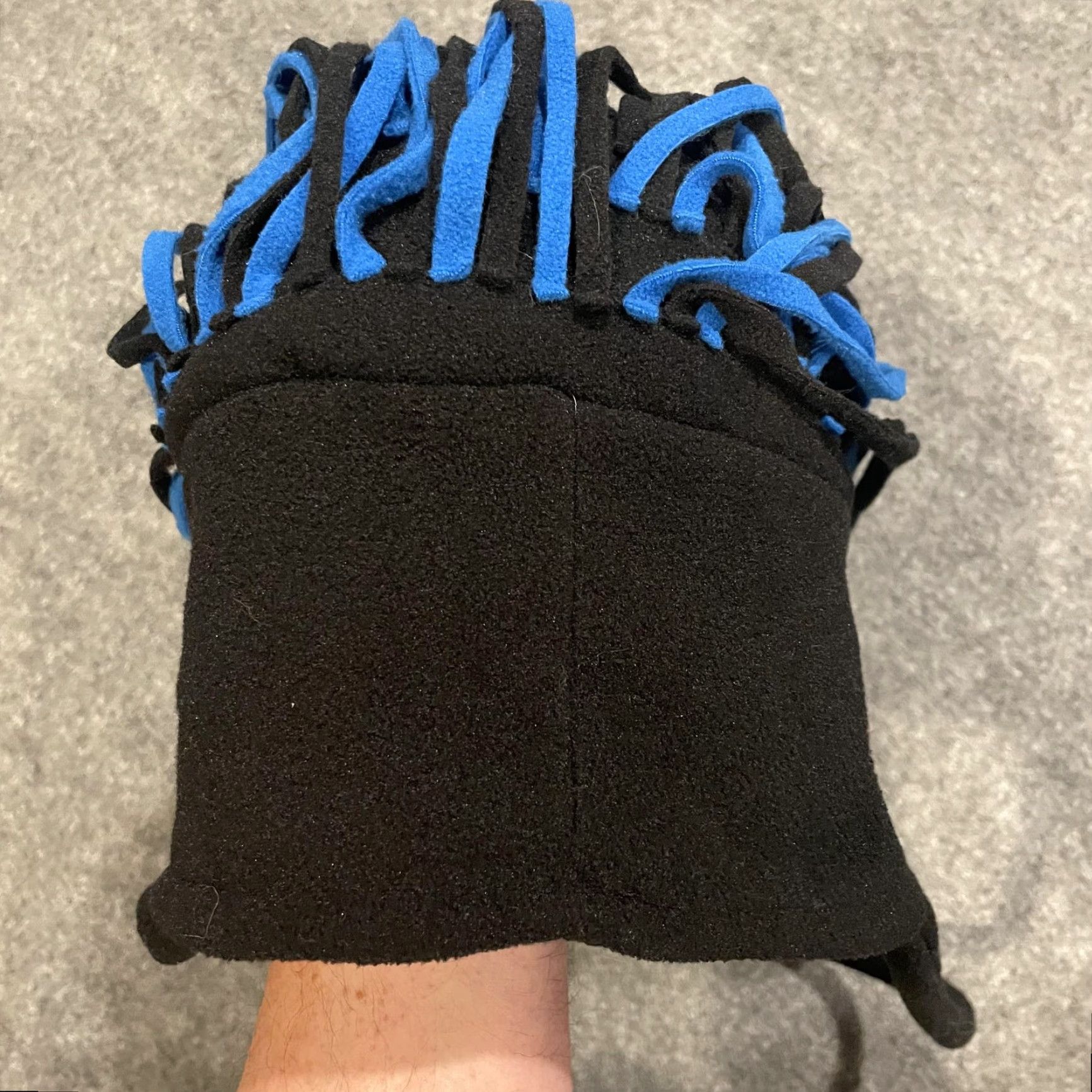 Vintage VINTAGE Mental Long Headgear Beanie Hat Black Blue Snowboard Ski Mens One Size Ear Flap Insulated Dreadlock Theme Funny Size ONE SIZE - 6 Thumbnail
