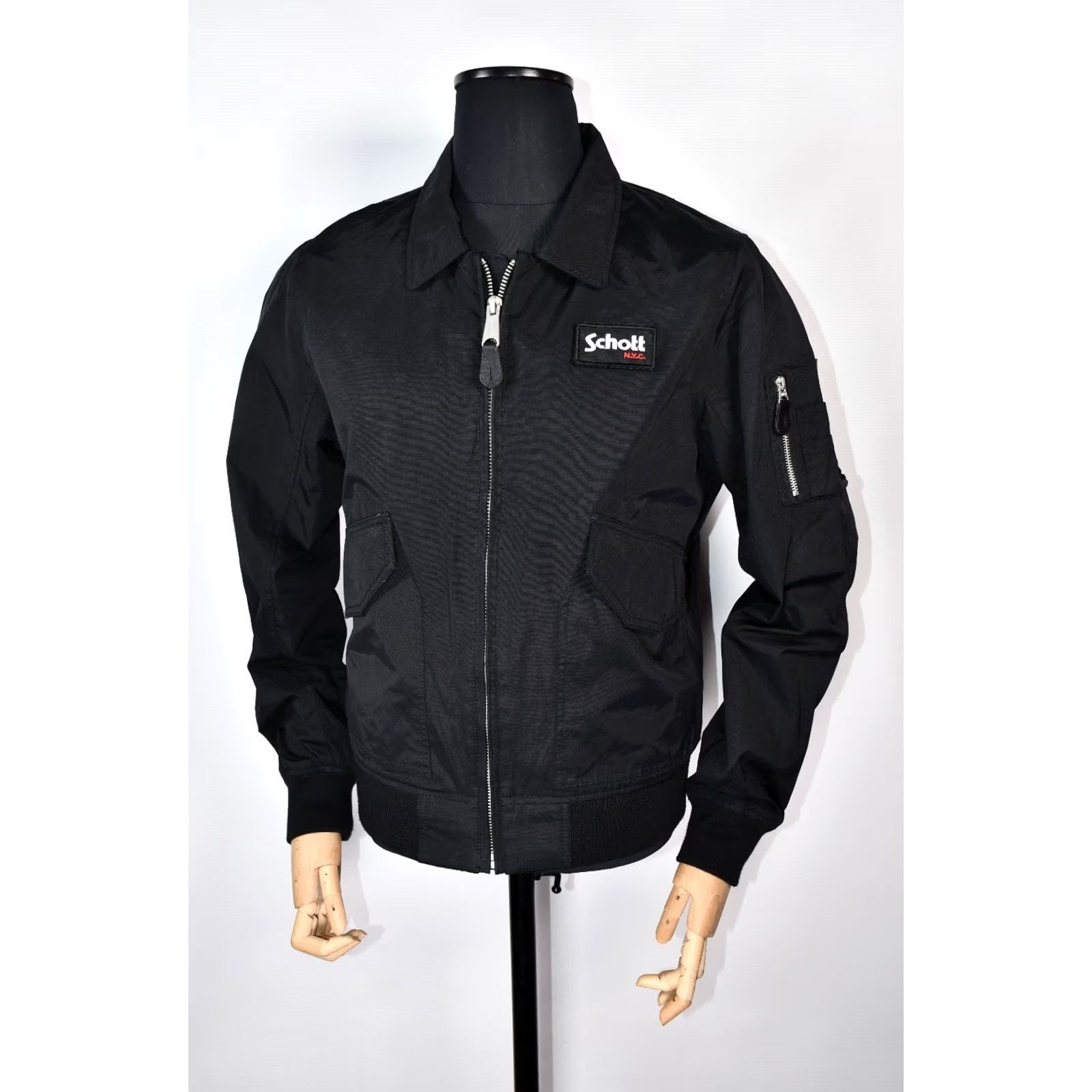 Schott Schott NYC Barnes Varsity Jacket Men's L Black Size US L / EU 52-54 / 3 - 2 Thumbnail