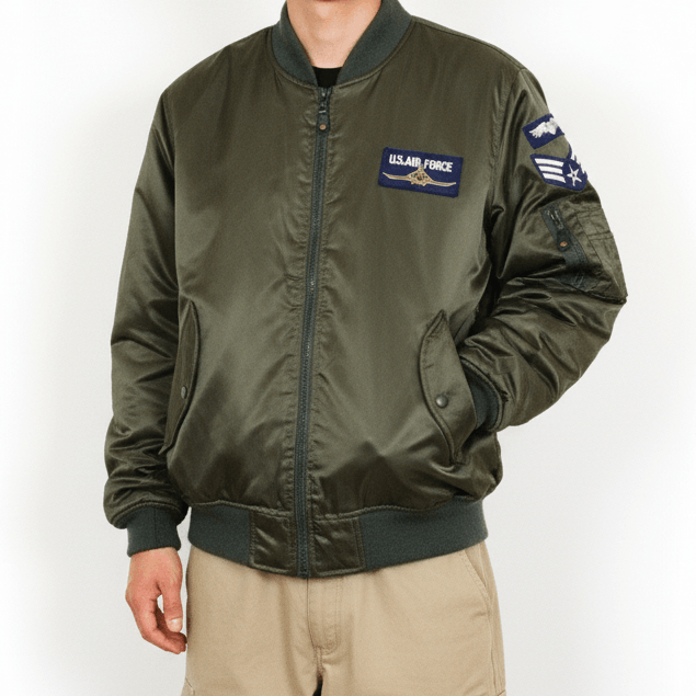 Japanese Brand Vintage Migrant Bomber Flying Jacket Casual Style Usaf Size US XL / EU 56 / 4 - 1 Thumbnail