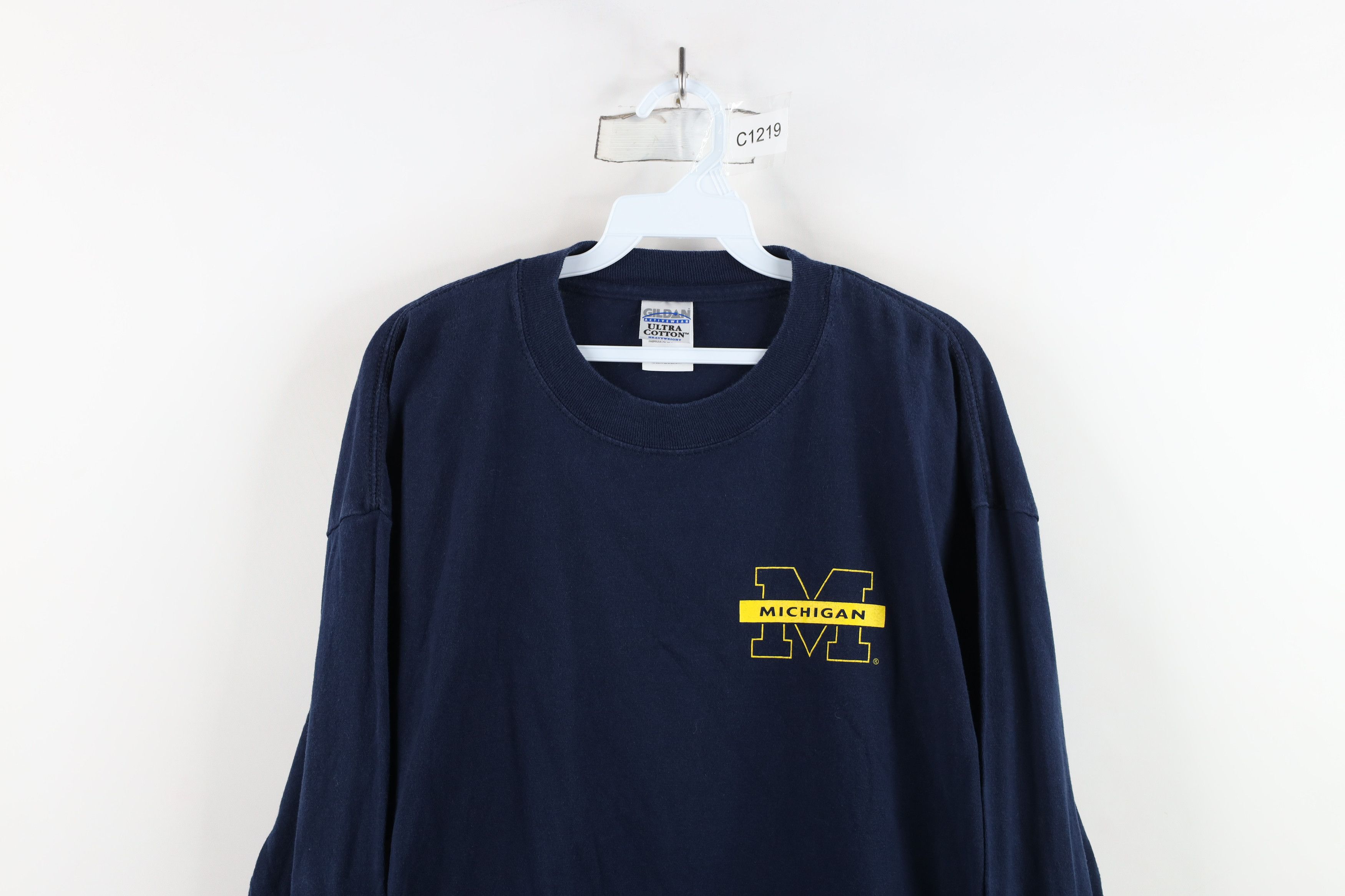 Vintage Vintage 90s University of Michigan Long Sleeve T-Shirt Size US XL / EU 56 / 4 - 2 Thumbnail