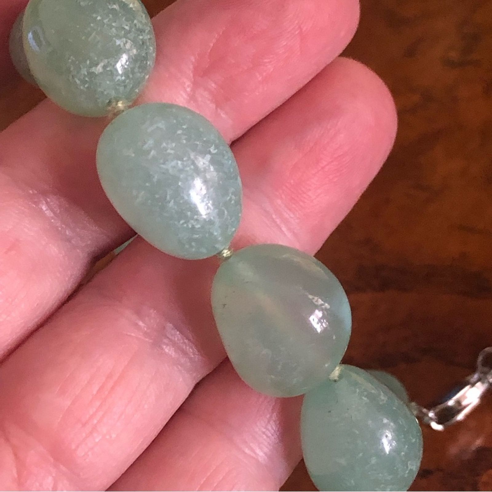 Jewelry World Wide Imports genuine jadeite polished stone necklace Size ONE SIZE - 6 Thumbnail