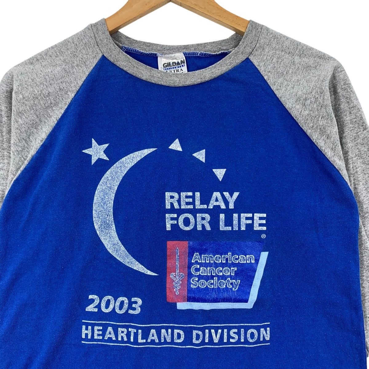 Vintage AMERICAN CANCER SOCIETY 2003 Heartland DivisionRaglan Tshirt Size US XL / EU 56 / 4 - 3 Thumbnail