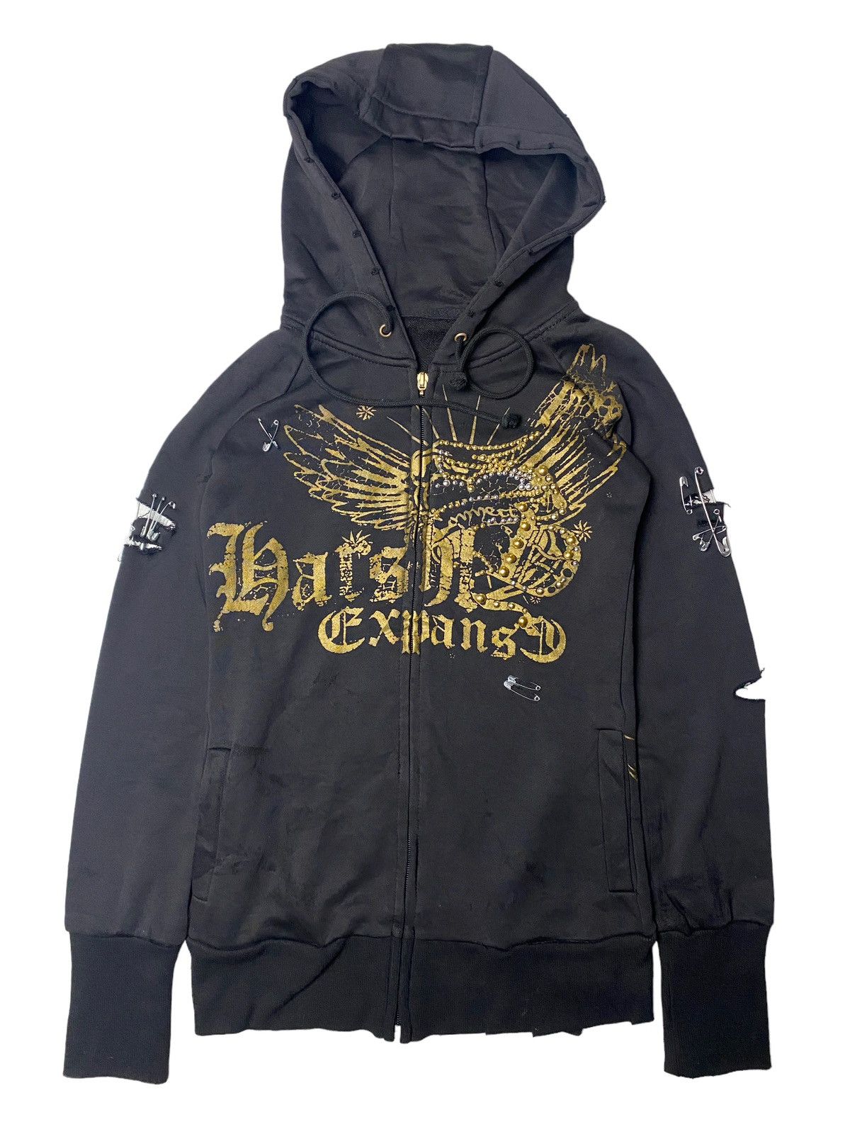 Beauty Beast Ghost of Glamour Pinned Studded Tribal Hoodie Size US XS / EU 42 / 0 - 2 Thumbnail