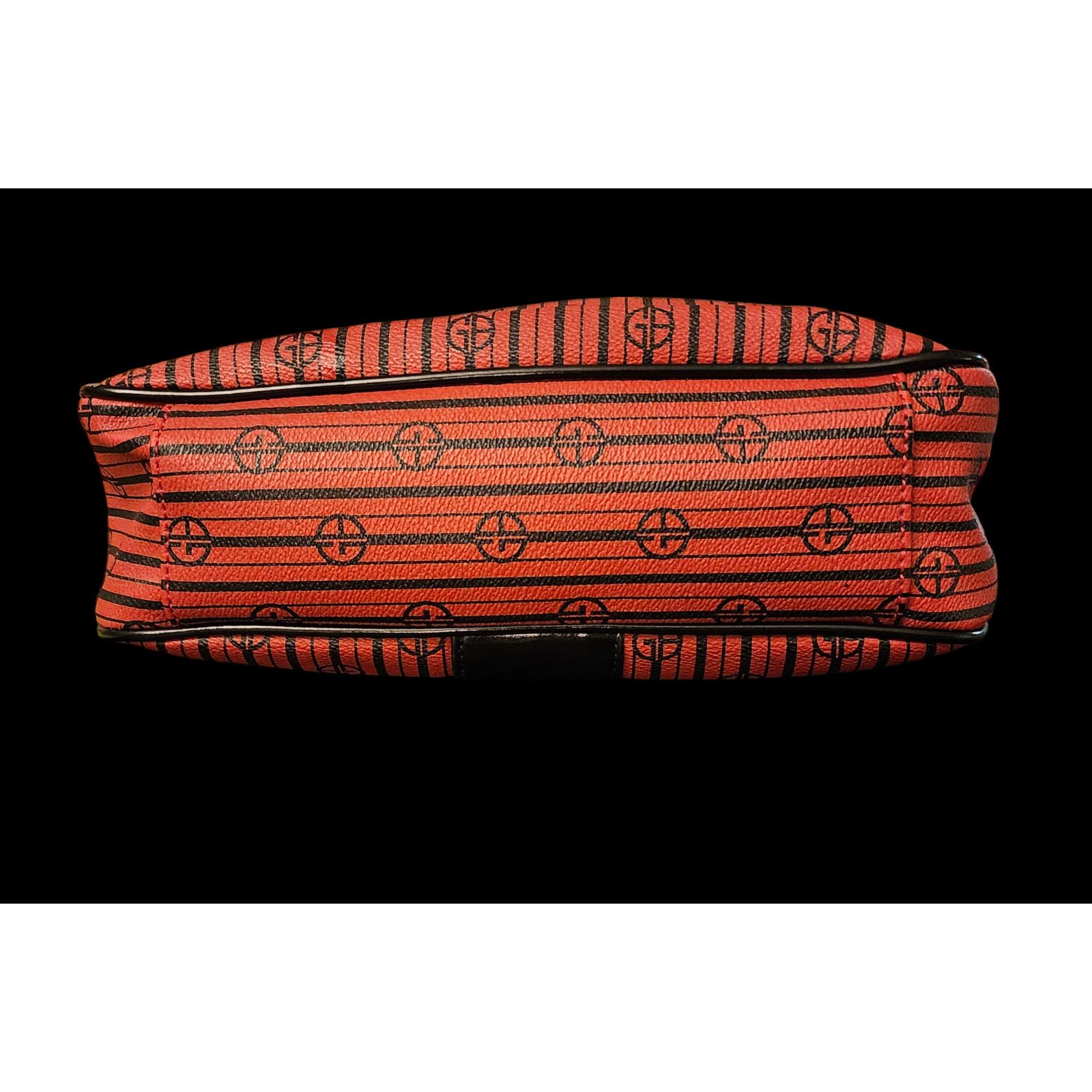 Giani Bernini Giani Bernini Stripe Signature Black/Red Faux Leather Purse Size ONE SIZE - 5 Thumbnail