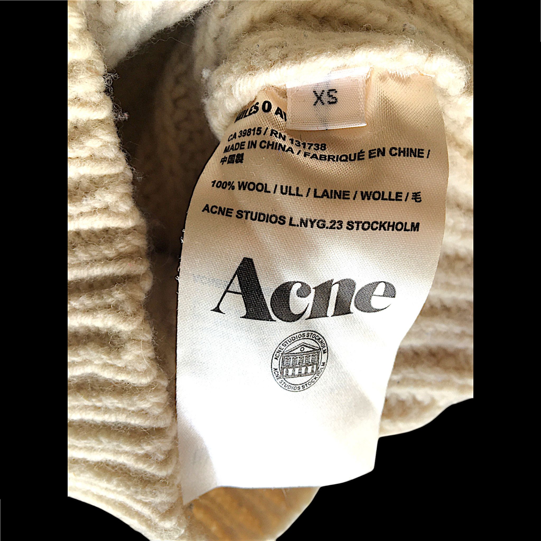 Acne Studios Acne Studios Miles - Cream Wool Chunky Knit Sweater 2013 Size XS / US 0-2 / IT 36-38 - 9 Thumbnail