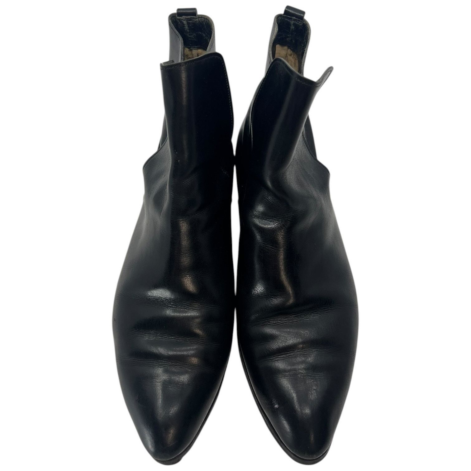 Vintage Vintage Handmade Black Leather Pull On Ankle Boots Spain 7D Size US 7 / EU 40 - 2 Thumbnail