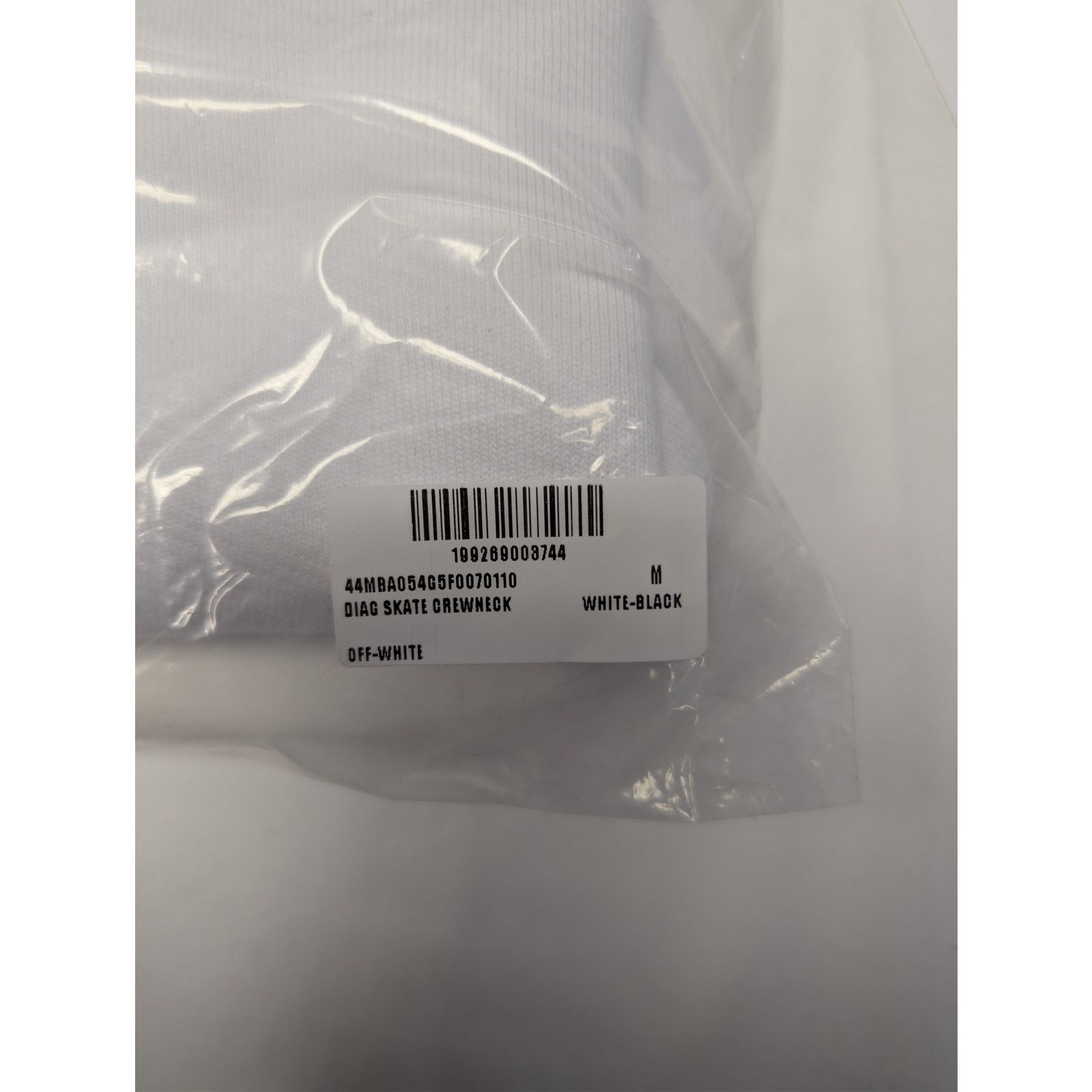 Off-White o1rshd1 Diag Skate Crewneck Sweatshirt in White / Black Size US M / EU 48-50 / 2 - 23 Thumbnail