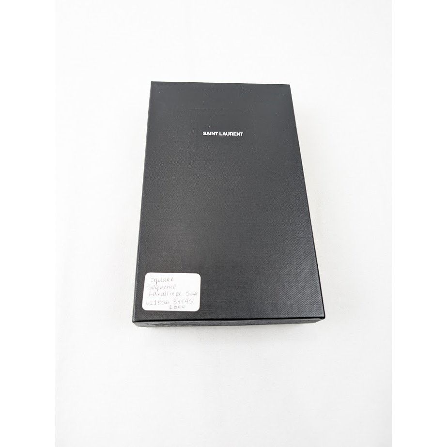 Saint Laurent Paris o1rshd1 Size: OS / Square Sequence Lavalliere Scarf in Black Size ONE SIZE - 22 Thumbnail